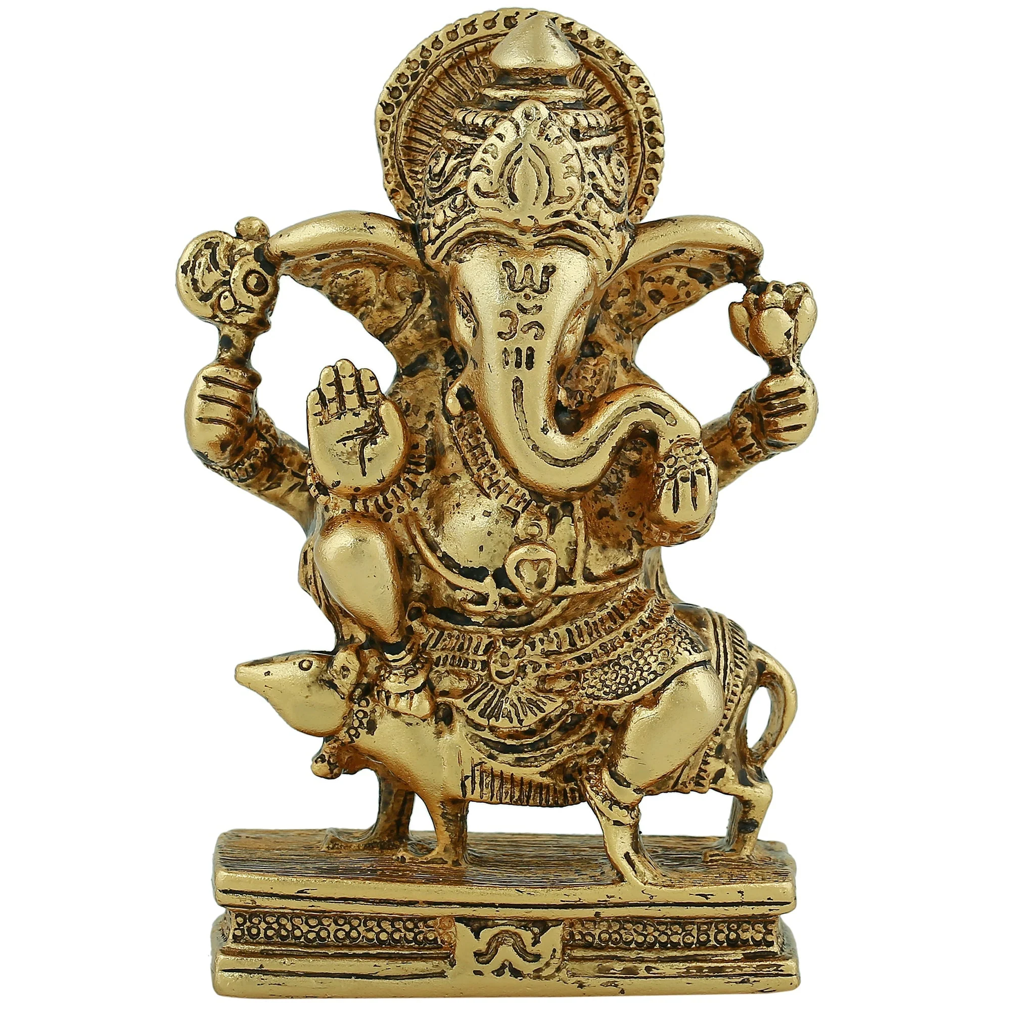Estele Gold Plated Spiritual Lord Ganesh Idol - Image 3