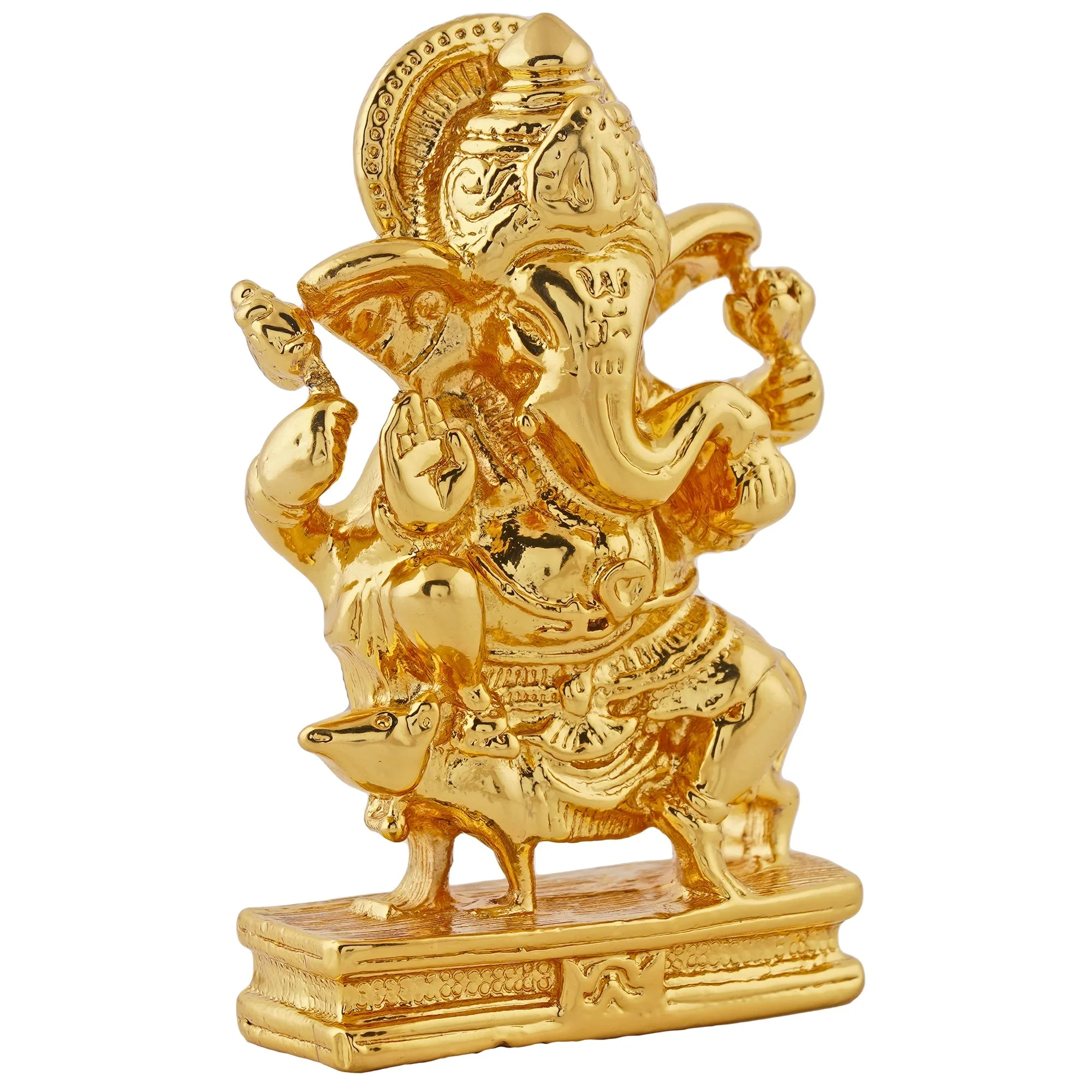 Estele Gold Plated Spiritual Lord Ganesh Idol - Image 3