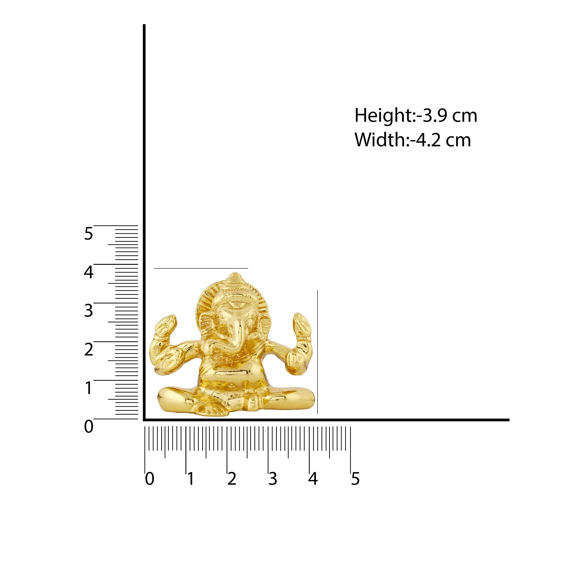 Estele Gold Plated Spiritual Lord Ganesh Idol For Gifts & House Warming/Home/Office Decors. - Image 5