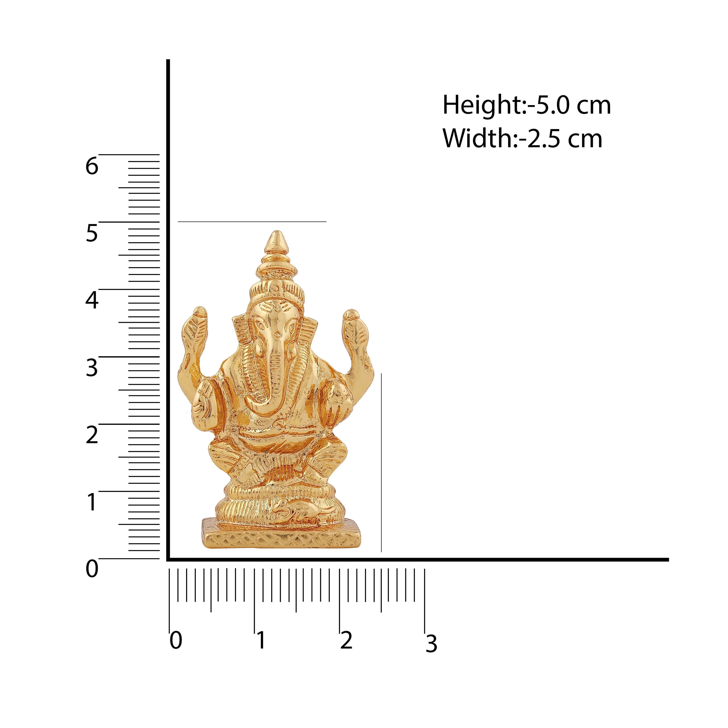 Estele Gold Plated Spiritual Lord Ganesh Idol For Gifts & House Warming/Home/Office Decors. - Image 5