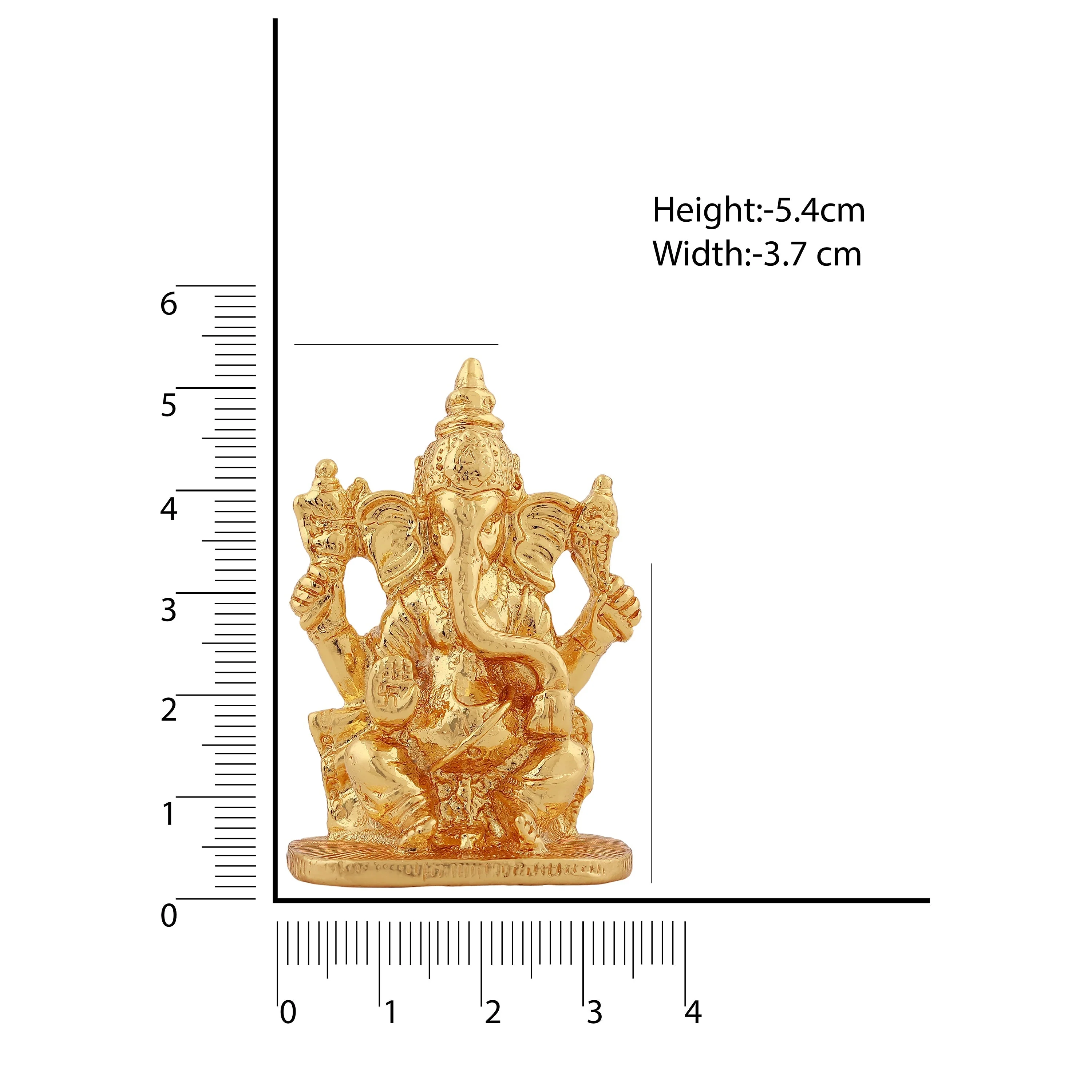 Estele Gold Plated Spiritual Lord Ganesh Idol For Gifts & House Warming/Home/Office Decors. - Image 5