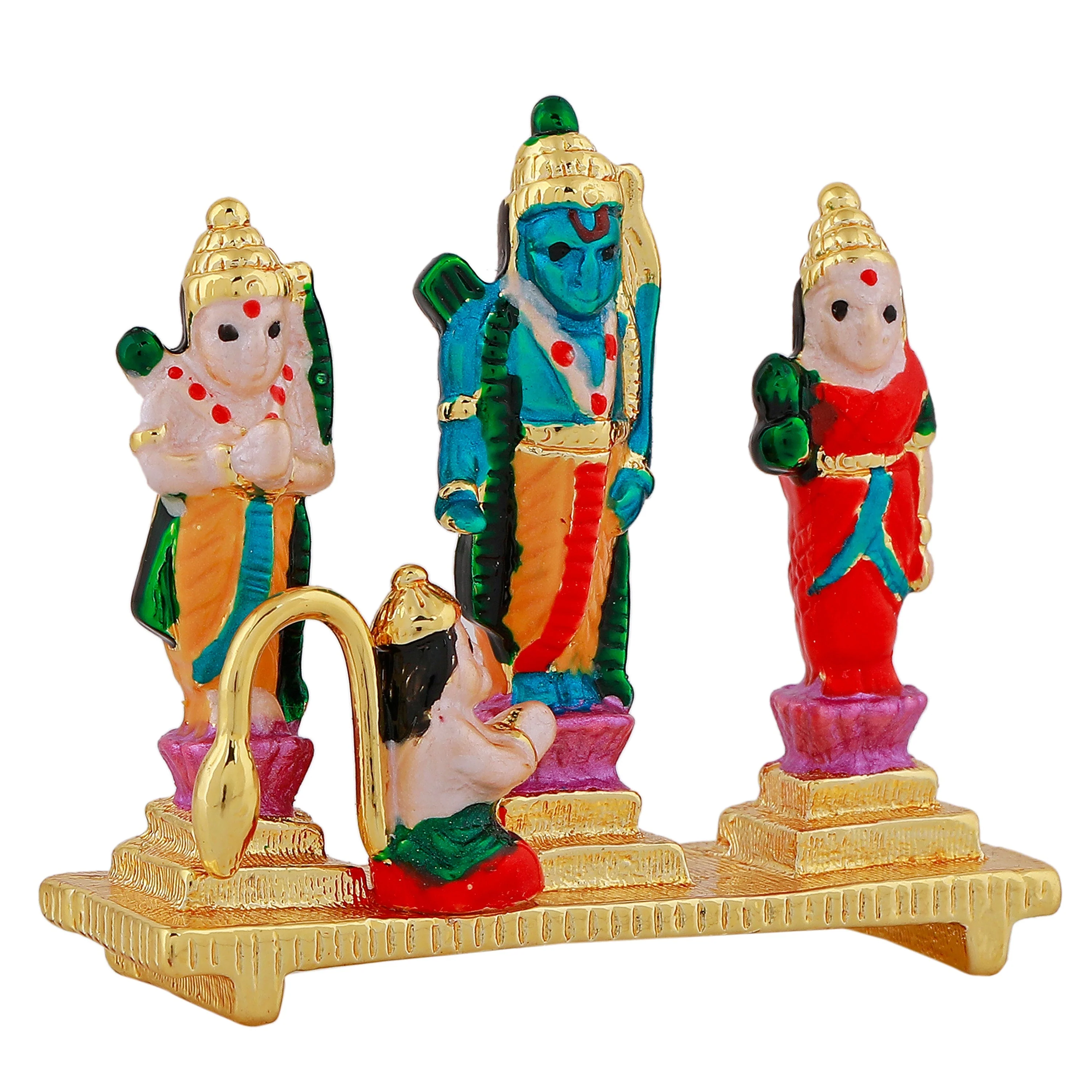 Estele Gold Plated Spiritual Ram Dharbar Idol With Multi Color Enamel - Image 3