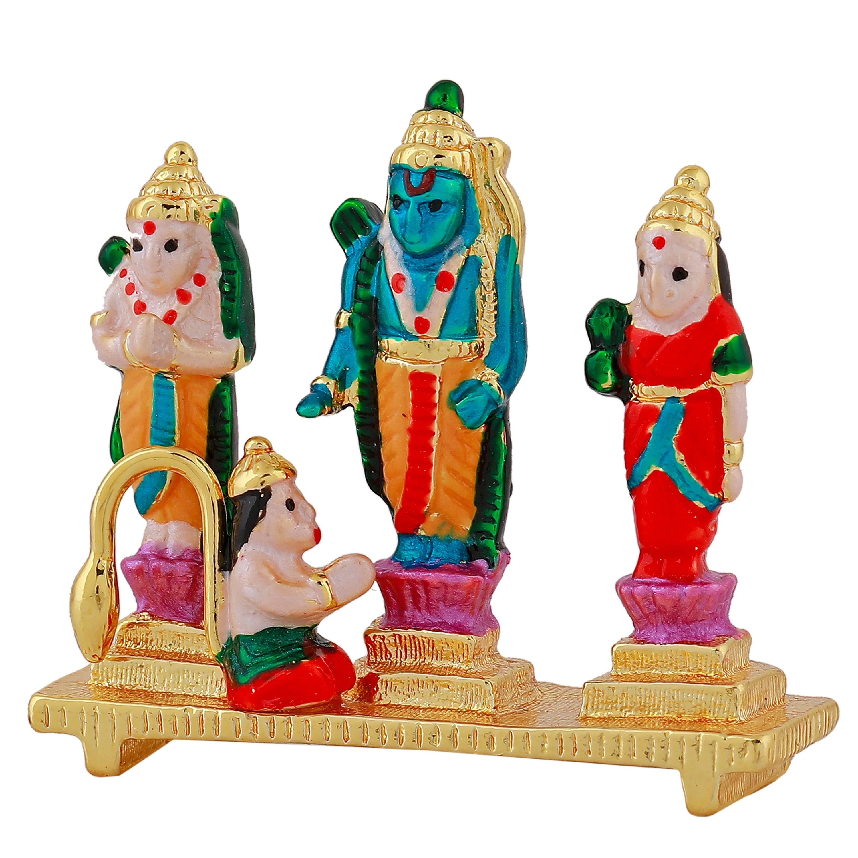Estele Gold Plated Spiritual Ram Dharbar Idol With Multi Color Enamel - Image 4