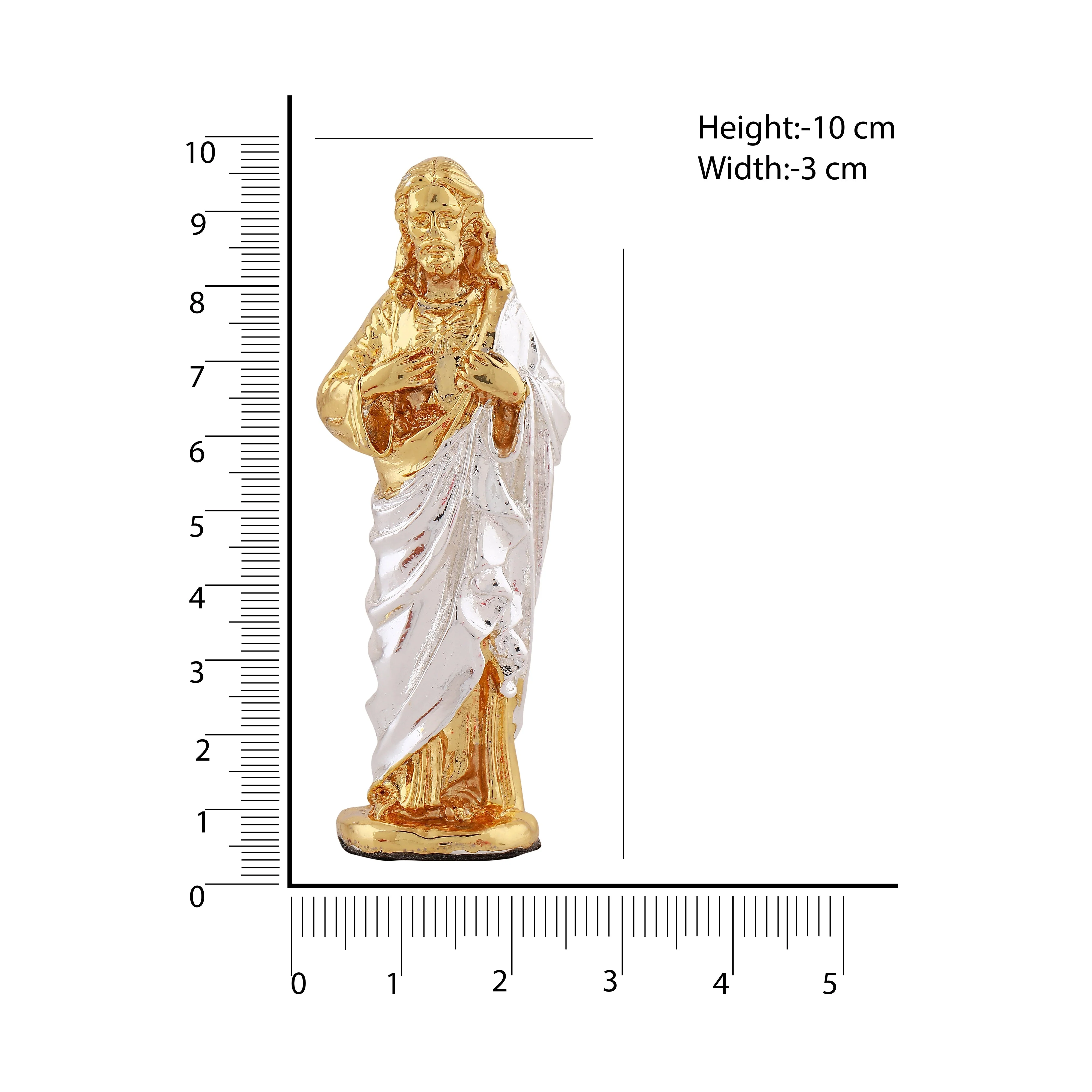 Estele Gold & Rhodium Plated Almighty Jesus Christ Idol Showpiece For Gifting/Home Decoration. - Image 5