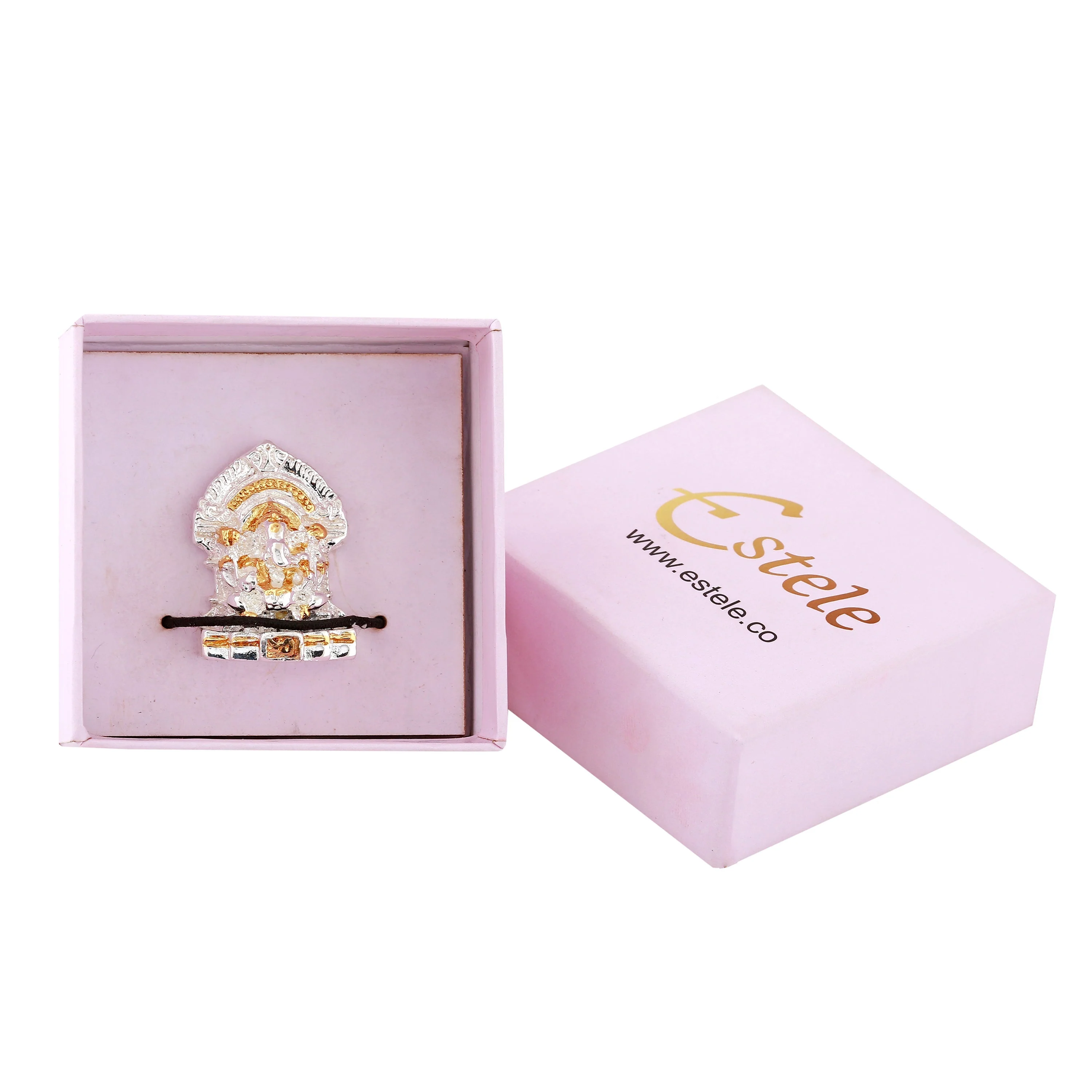 Estele Gold & Rhodium Plated Divine Ganesh Idol - Image 7