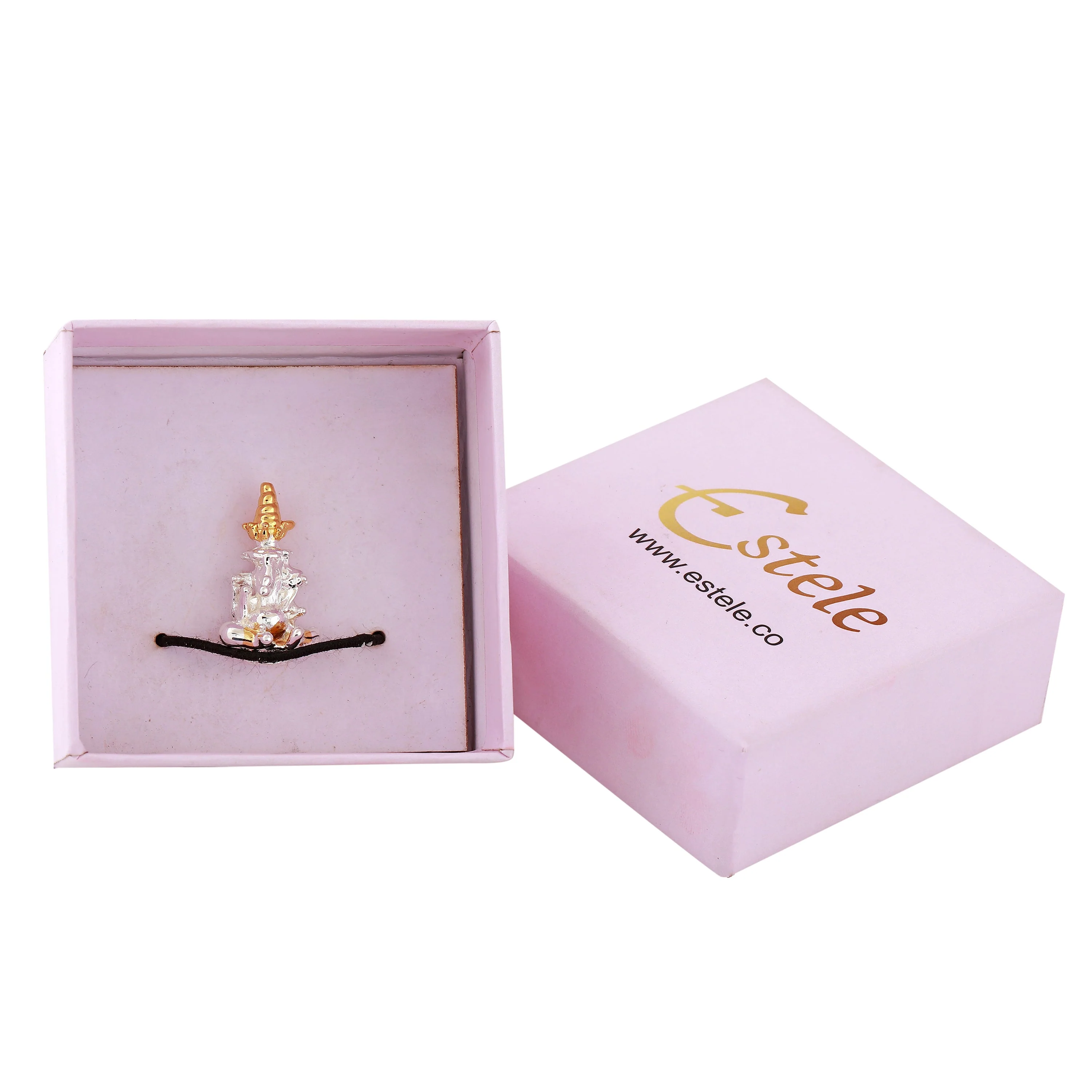 Estele Gold & Rhodium Plated Divine Ganesh Idol - Image 7