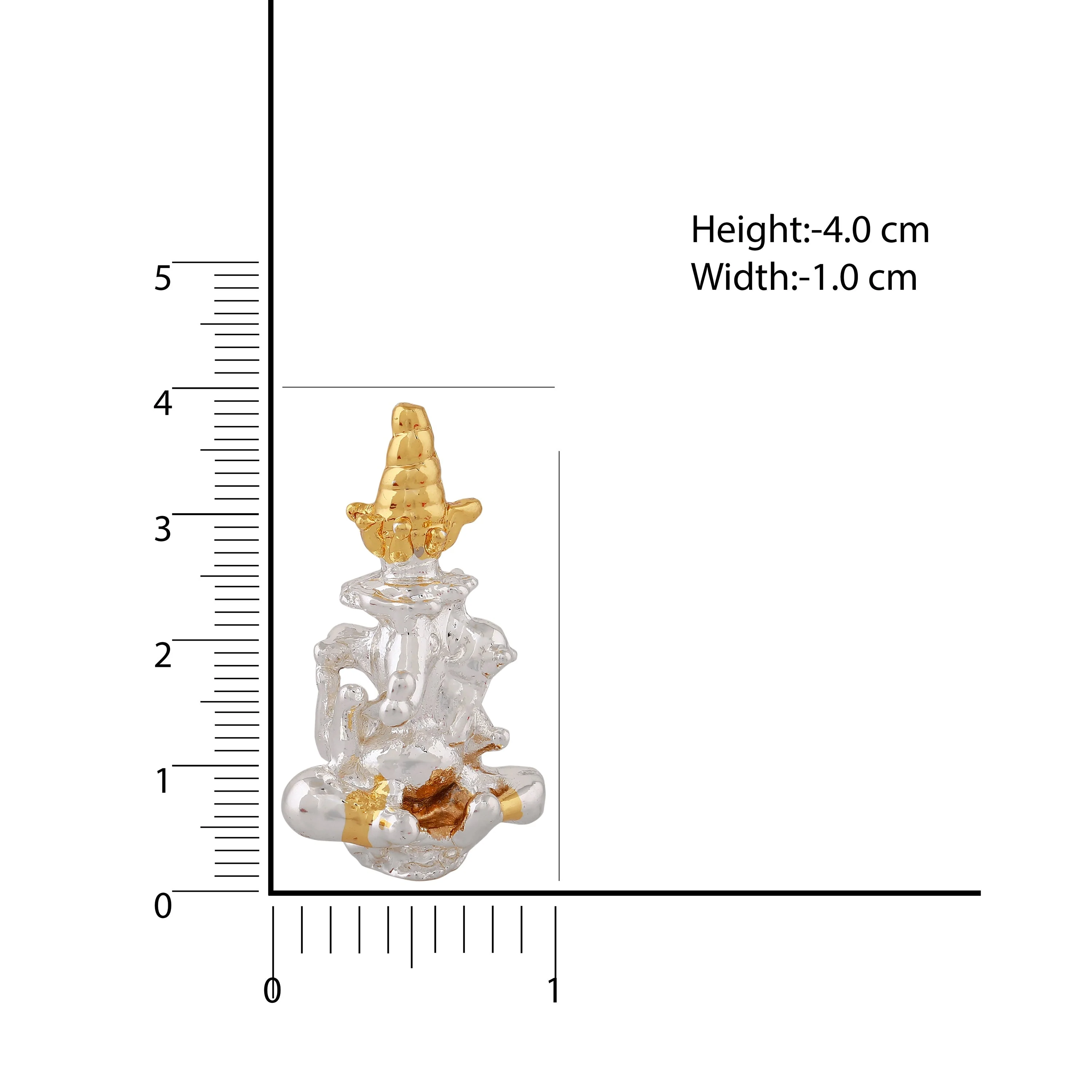 Estele Gold & Rhodium Plated Divine Ganesh Idol - Image 8