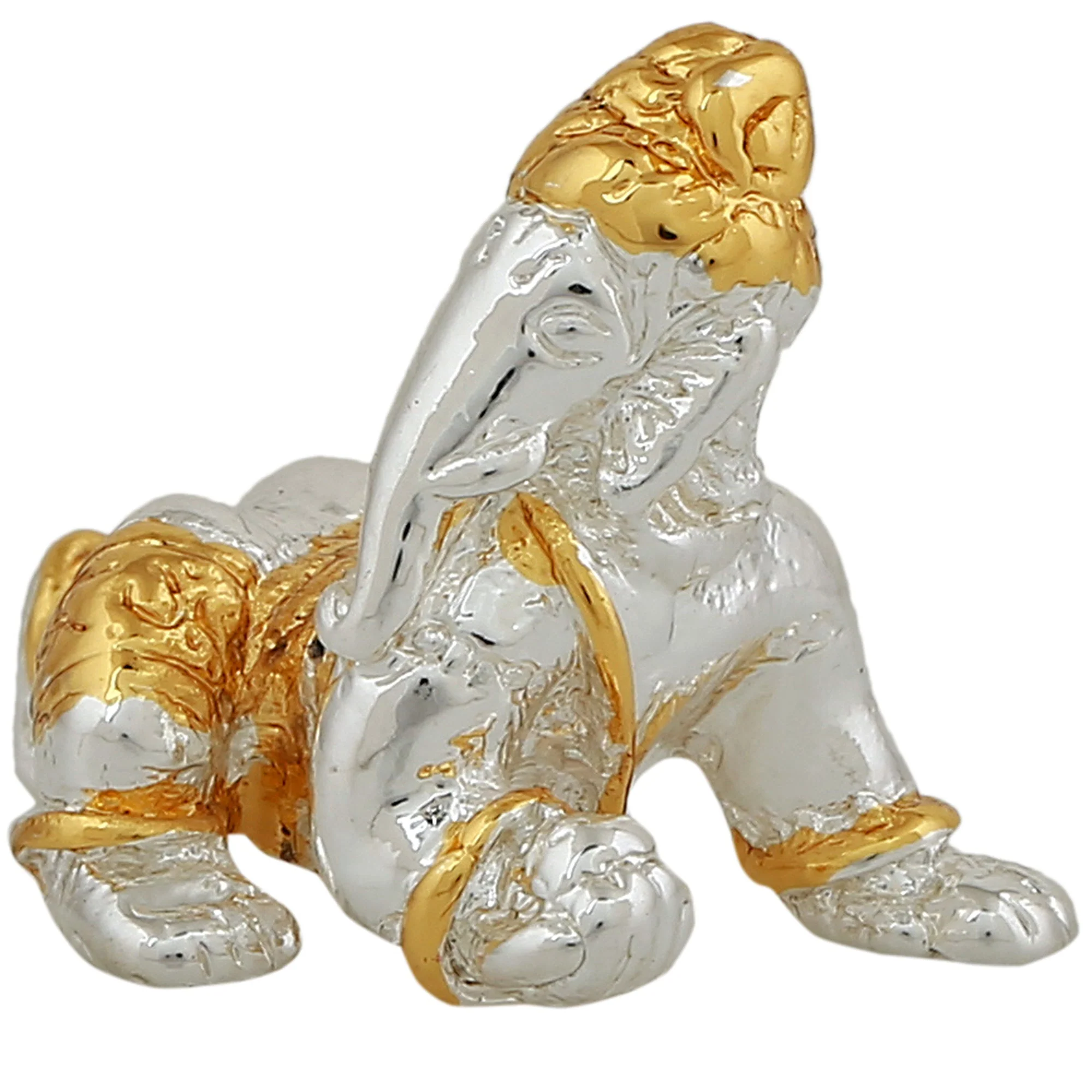 Estele Gold & Rhodium Plated Divine Ganesh Idol - Image 4