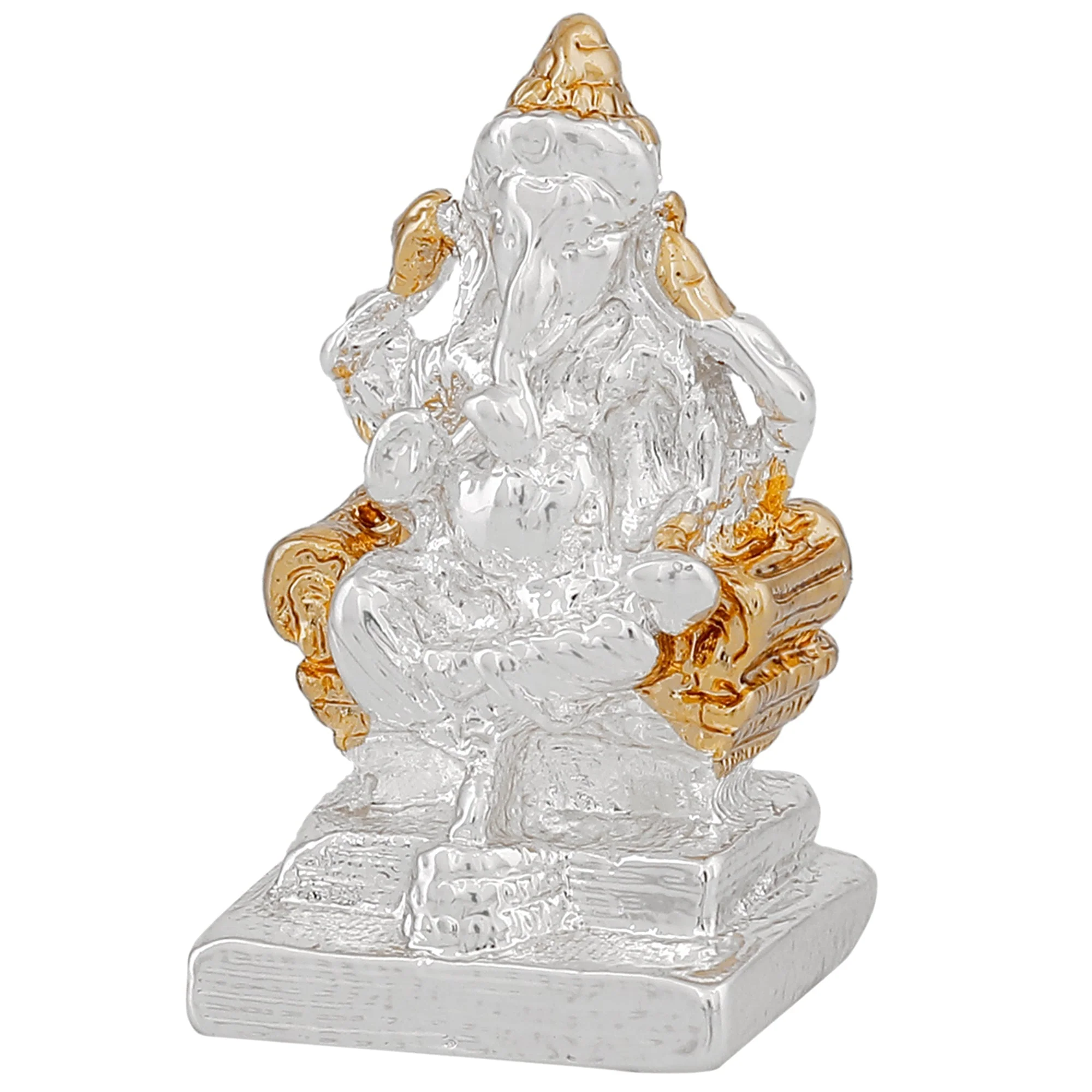 Estele Gold & Rhodium Plated Divine Ganesh Idol - Image 4