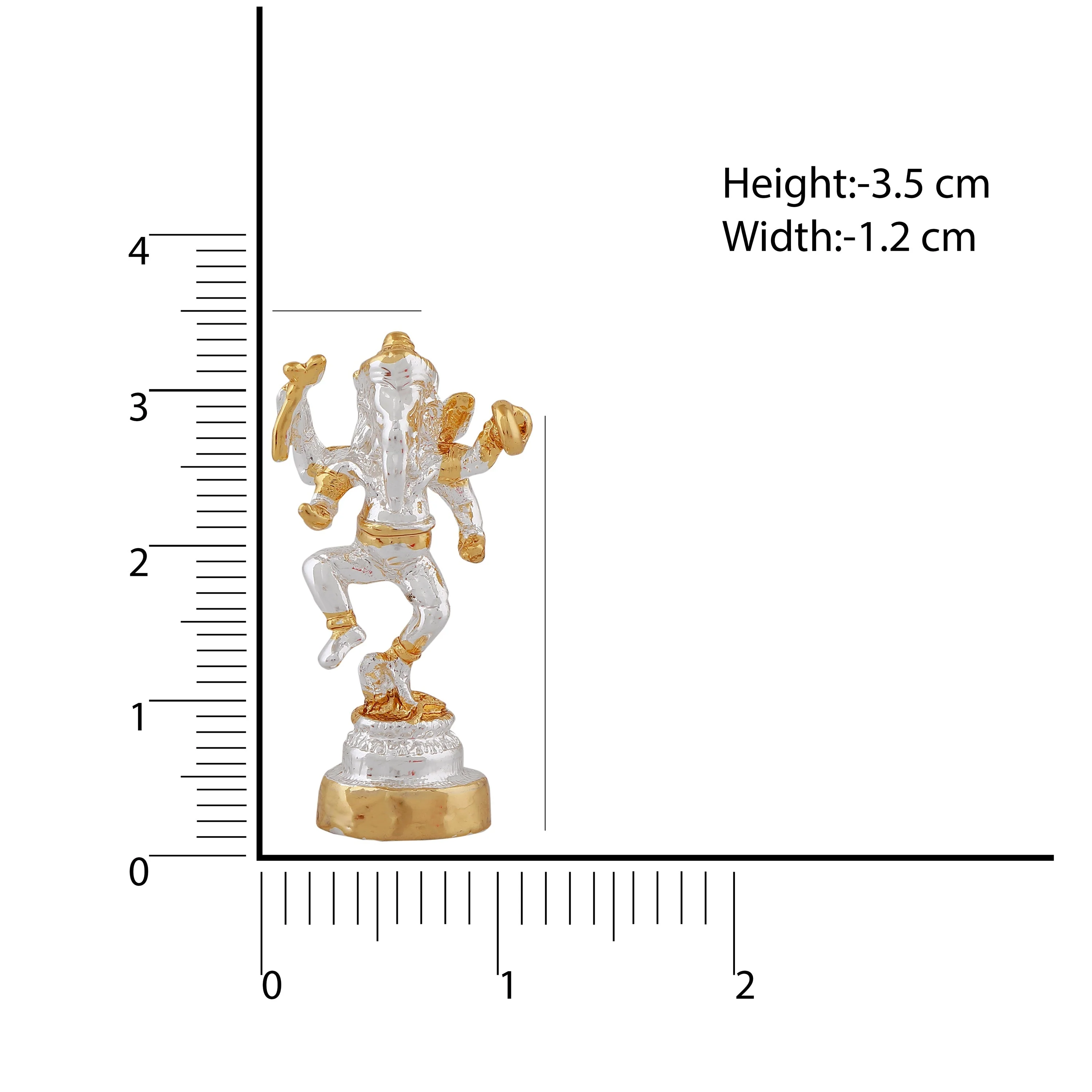 Estele Gold & Rhodium Plated Divine Ganesh Idol - Image 7