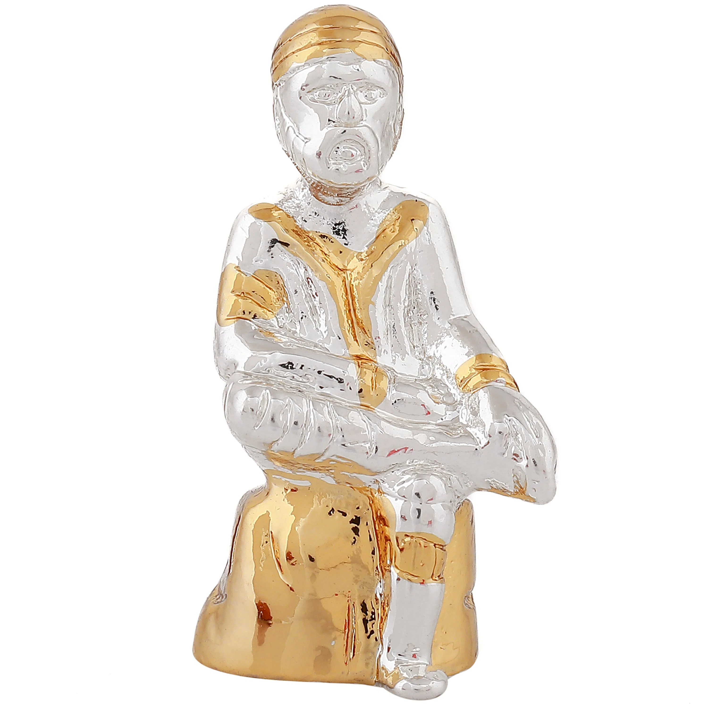 Estele Gold & Rhodium Plated Divine Lord Sai Baba Idol - Image 3
