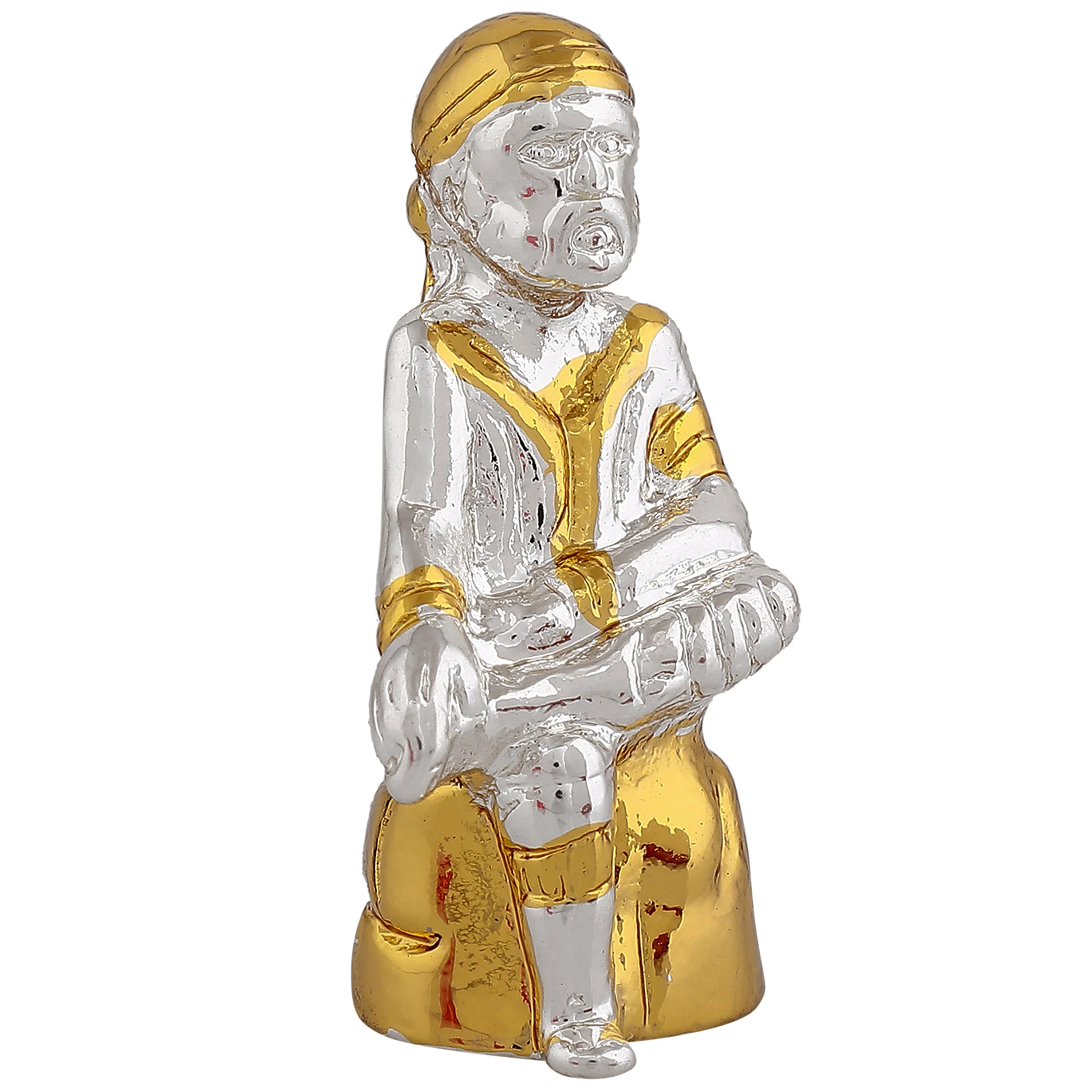 Estele Gold & Rhodium Plated Divine Lord Sai Baba Idol - Image 4