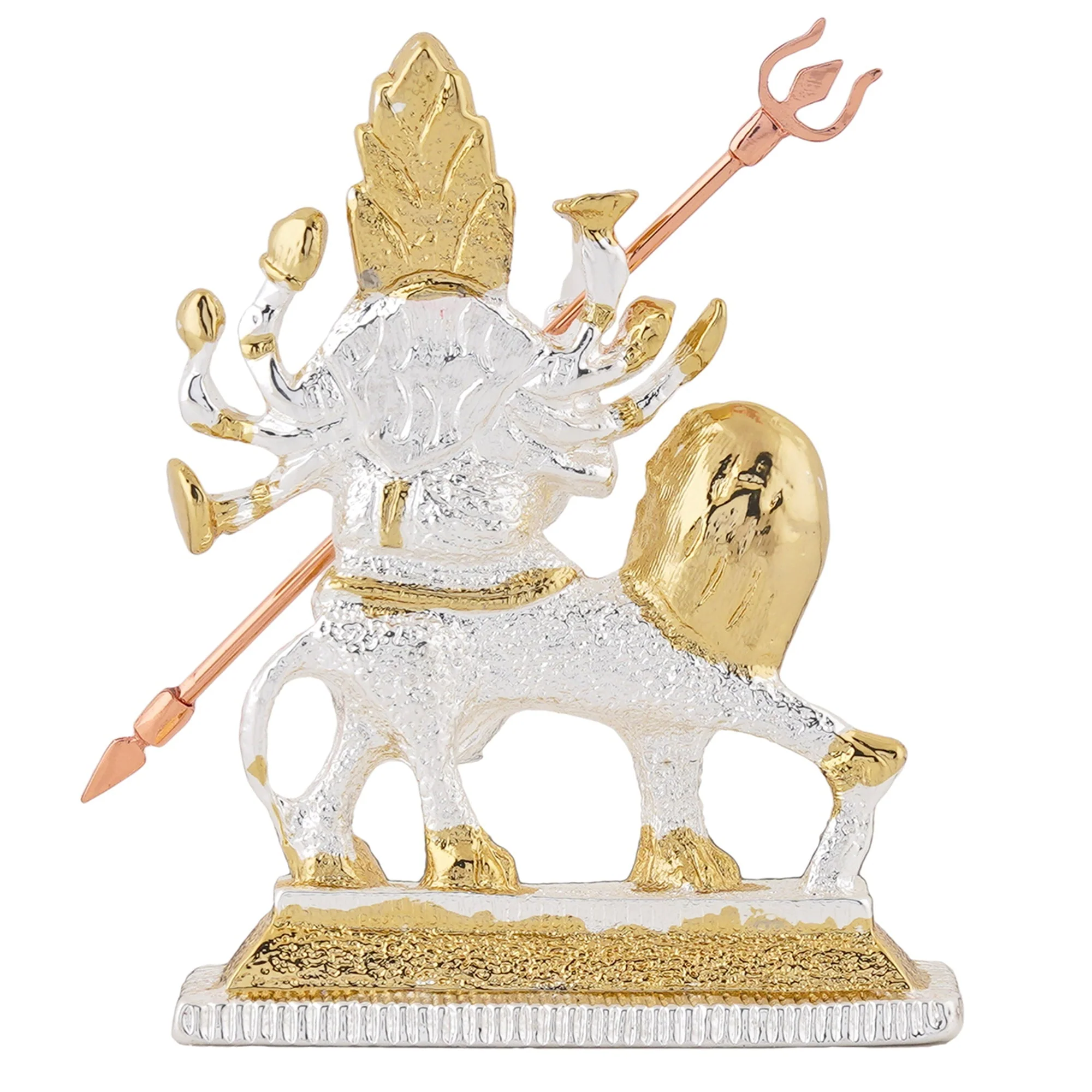 Estele Gold - Rhodium Plated Glorious Dhurga Maa Idol - Image 4