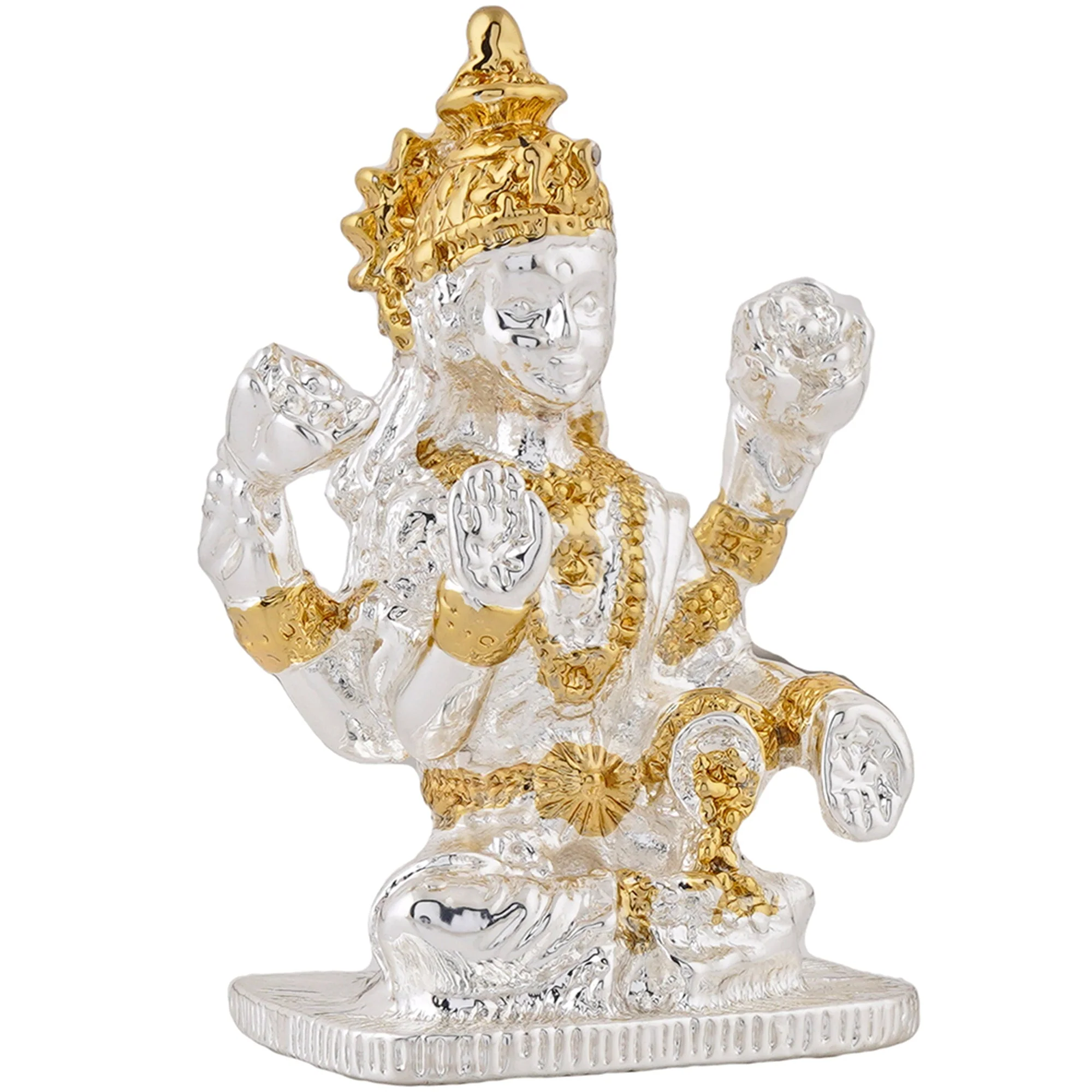 Estele Gold & Rhodium Plated Goddess Lakshmi Ji Idol - Image 3