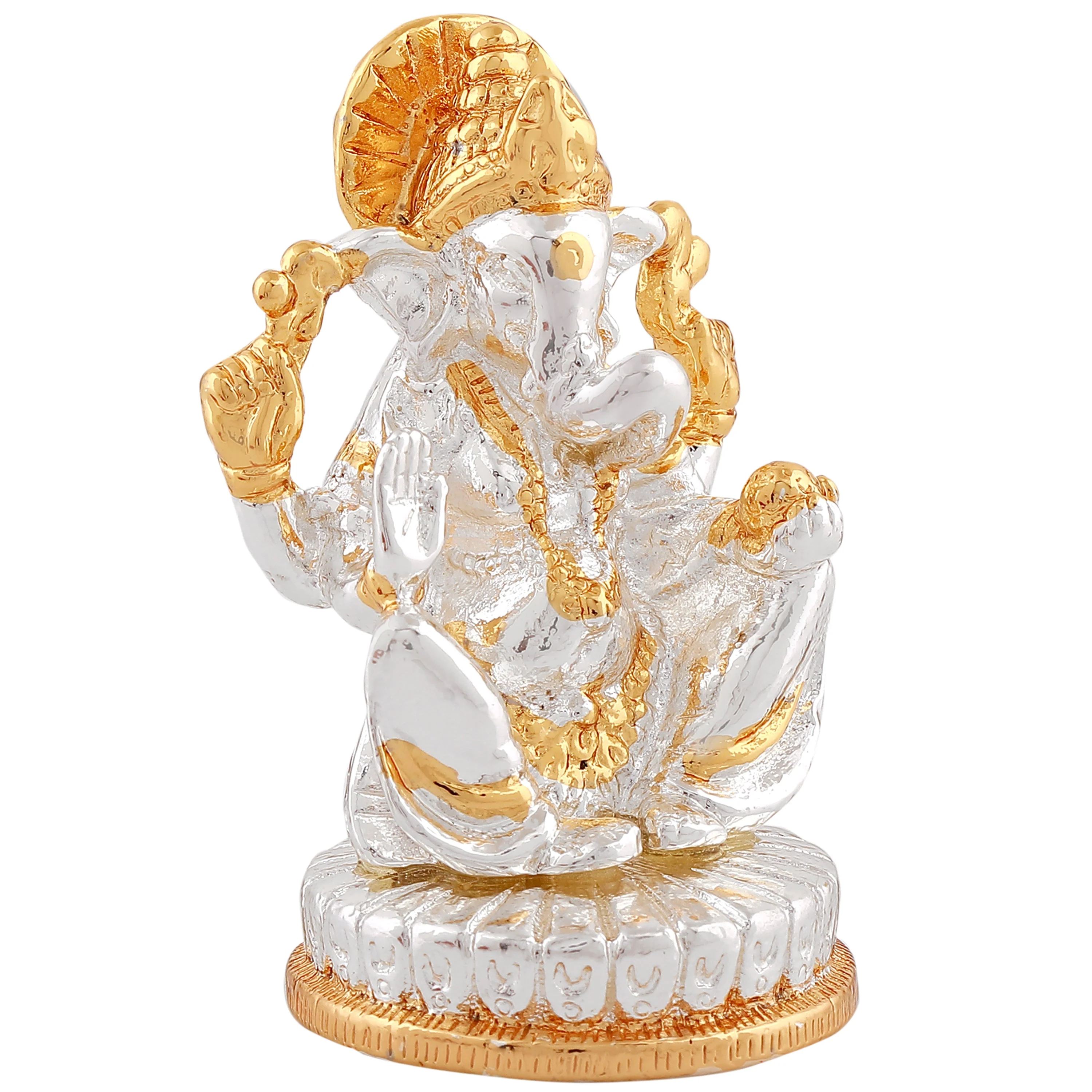 Estele Gold & Rhodium Plated Lord Ganesh Idol (2Tn) 30T - Image 5