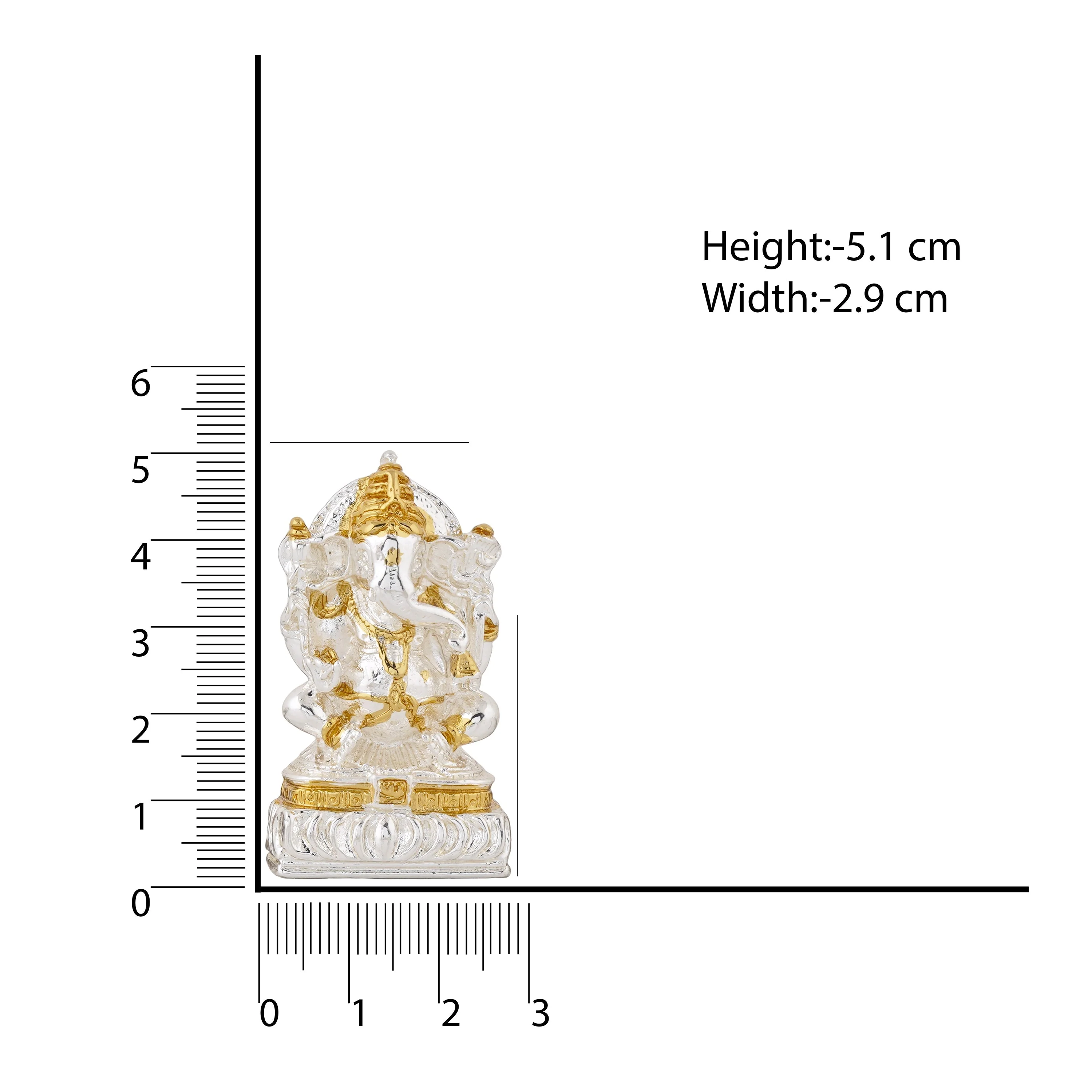 Estele Gold & Rhodium Plated Lord Ganesha Idol - Image 8