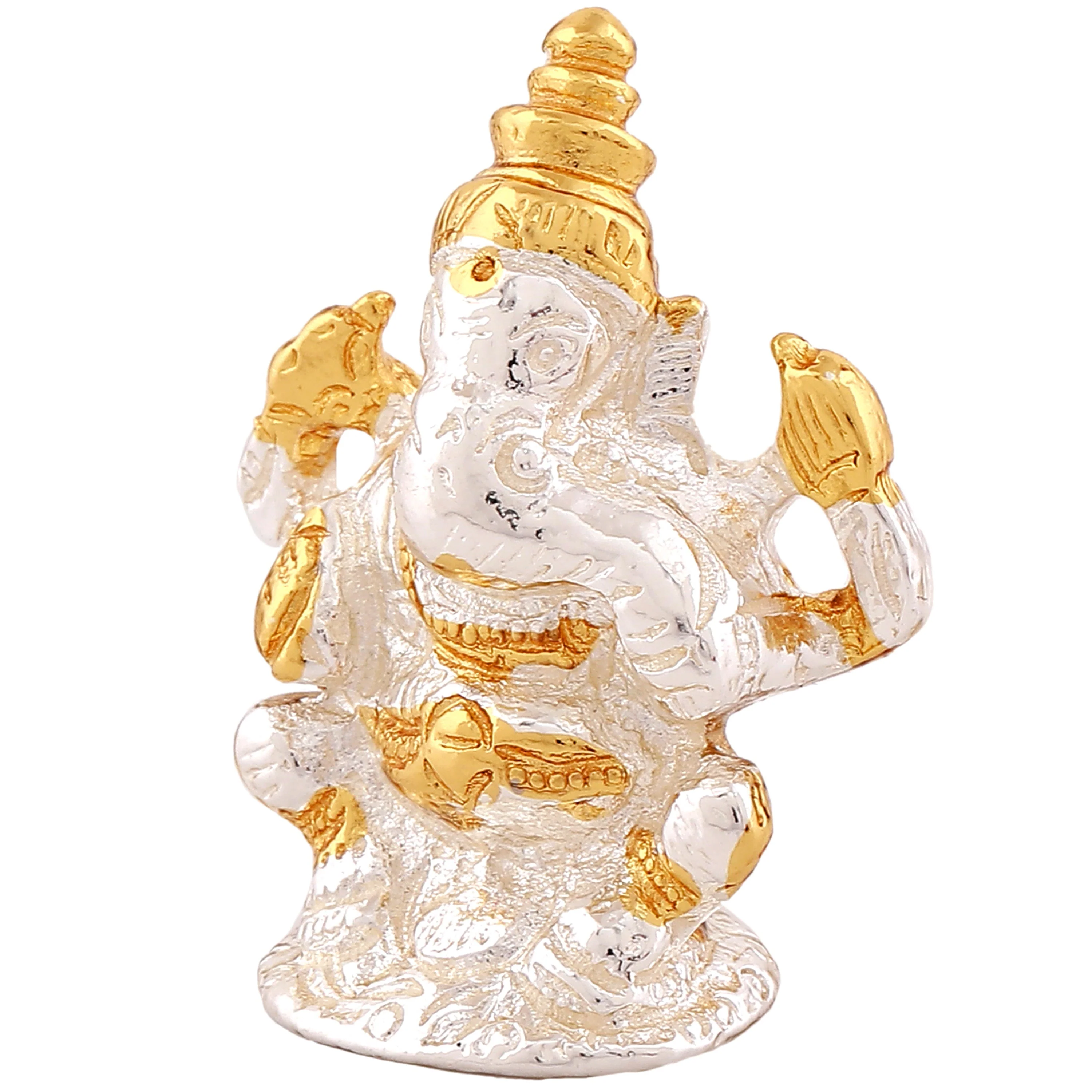 Estele Gold & Rhodium Plated Lord Ganesha Idol - Image 4