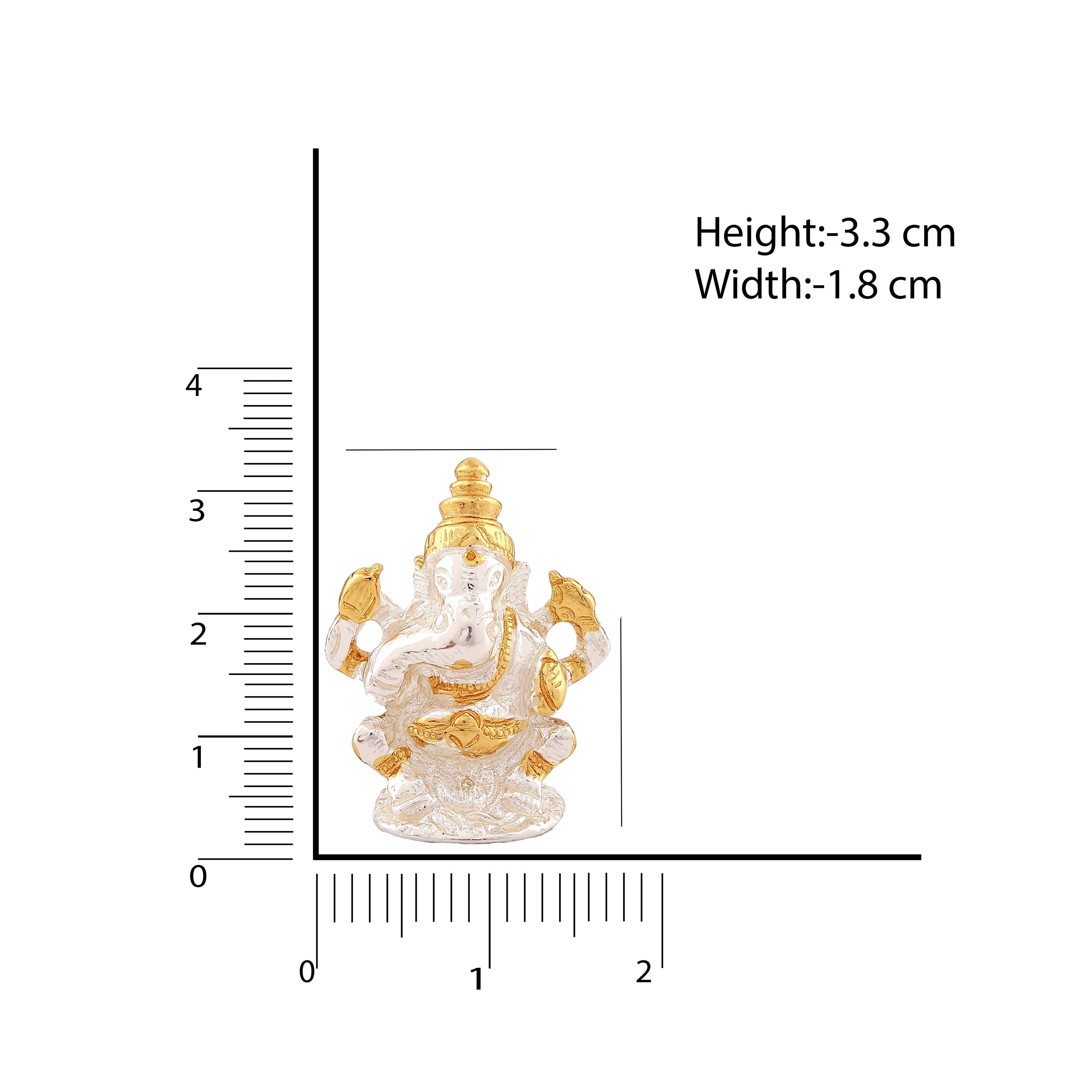 Estele Gold & Rhodium Plated Lord Ganesha Idol - Image 8