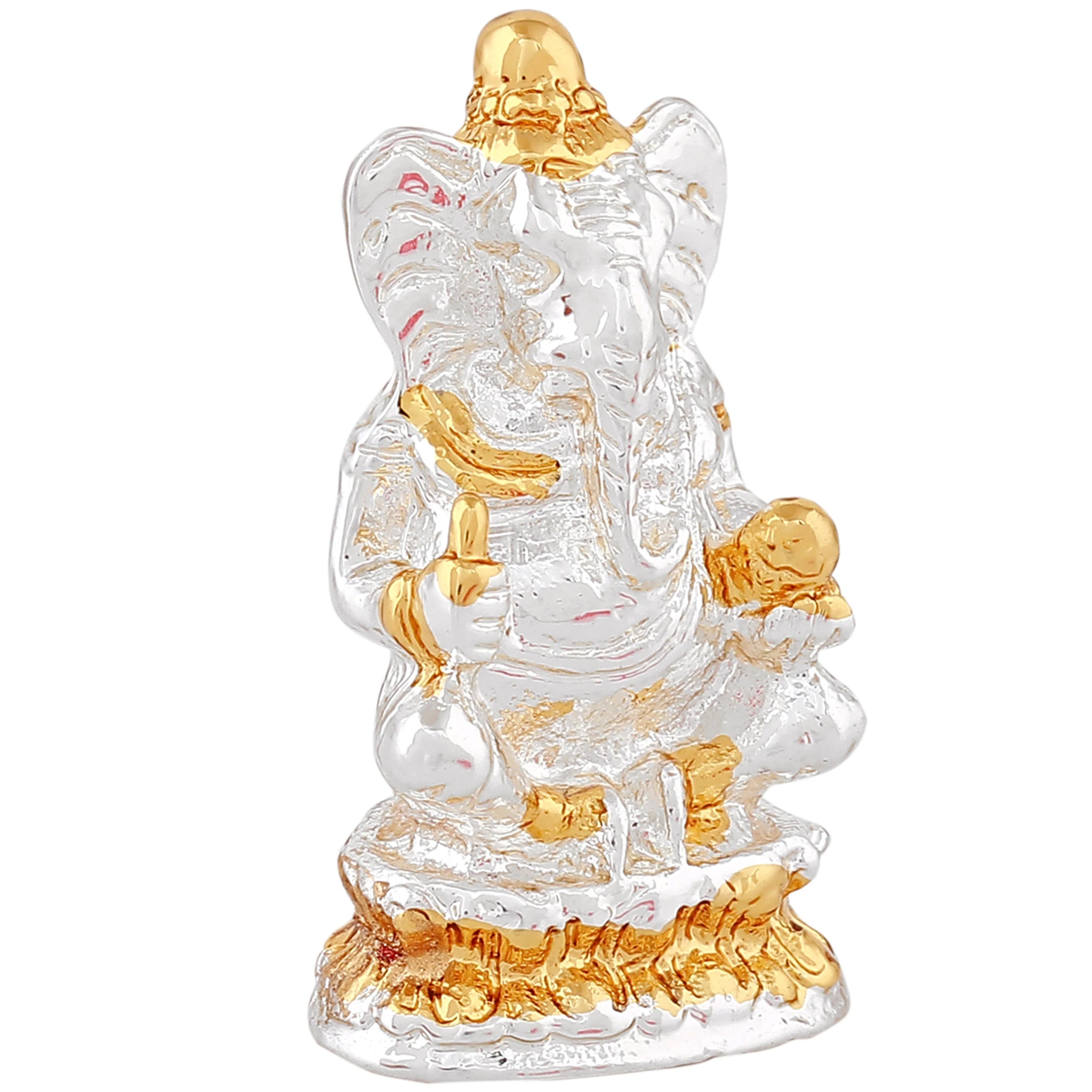 Estele Gold & Rhodium Plated Lord Ganesha Idol - Image 5