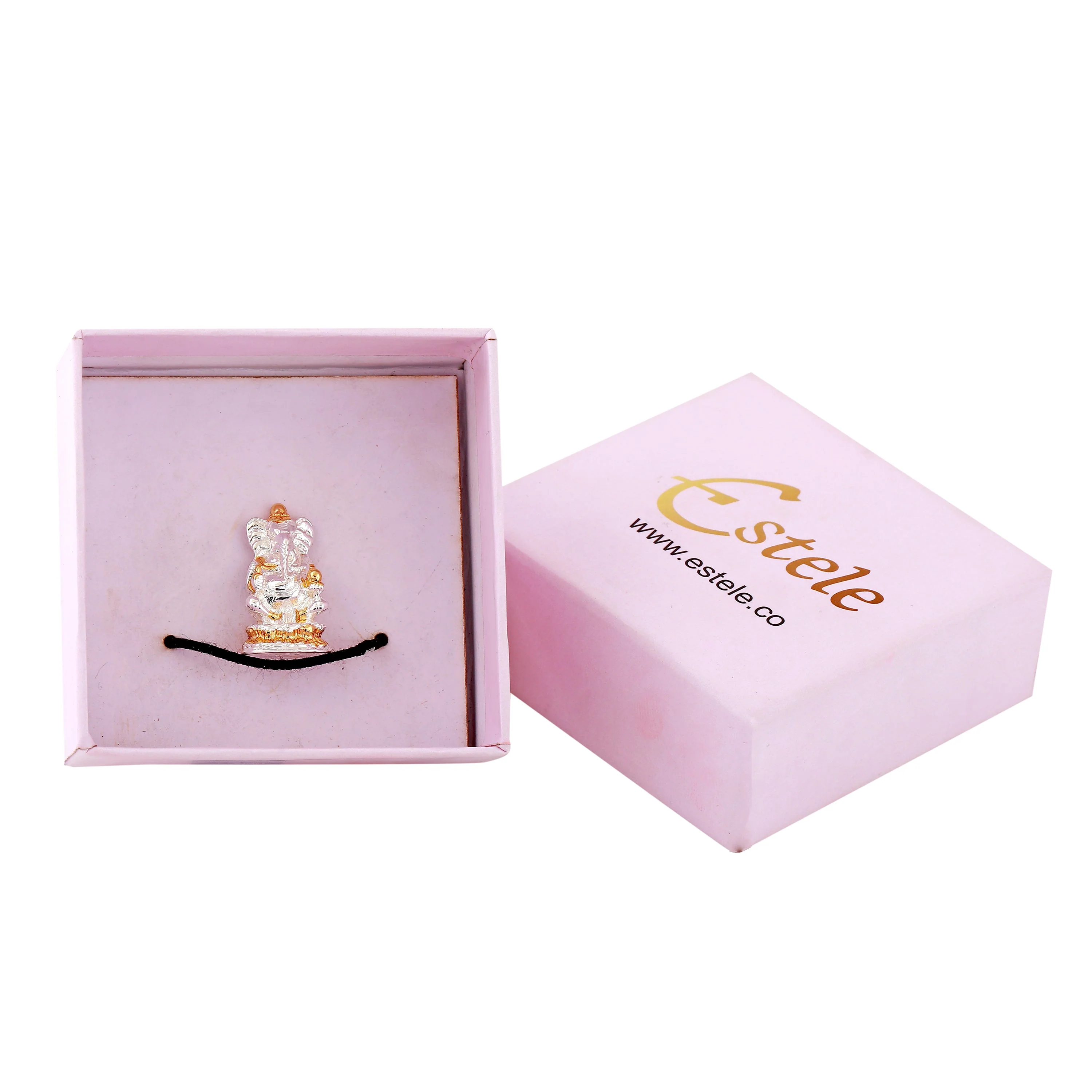 Estele Gold & Rhodium Plated Lord Ganesha Idol - Image 7