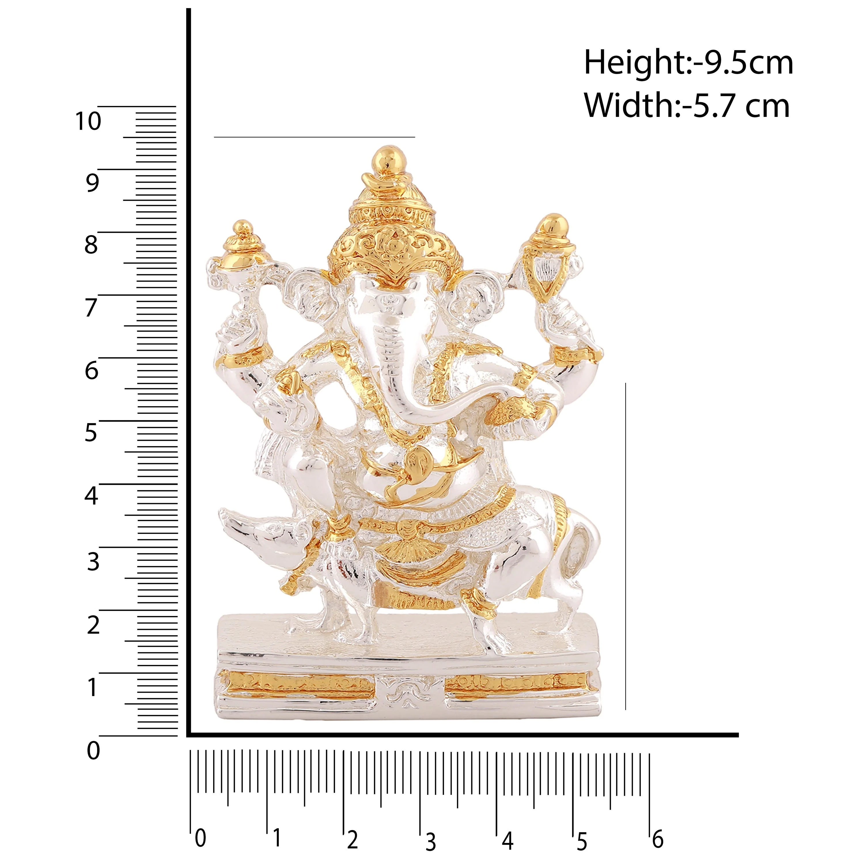 Estele Gold - Rhodium Plated Lord Ganesha Idol - Image 8