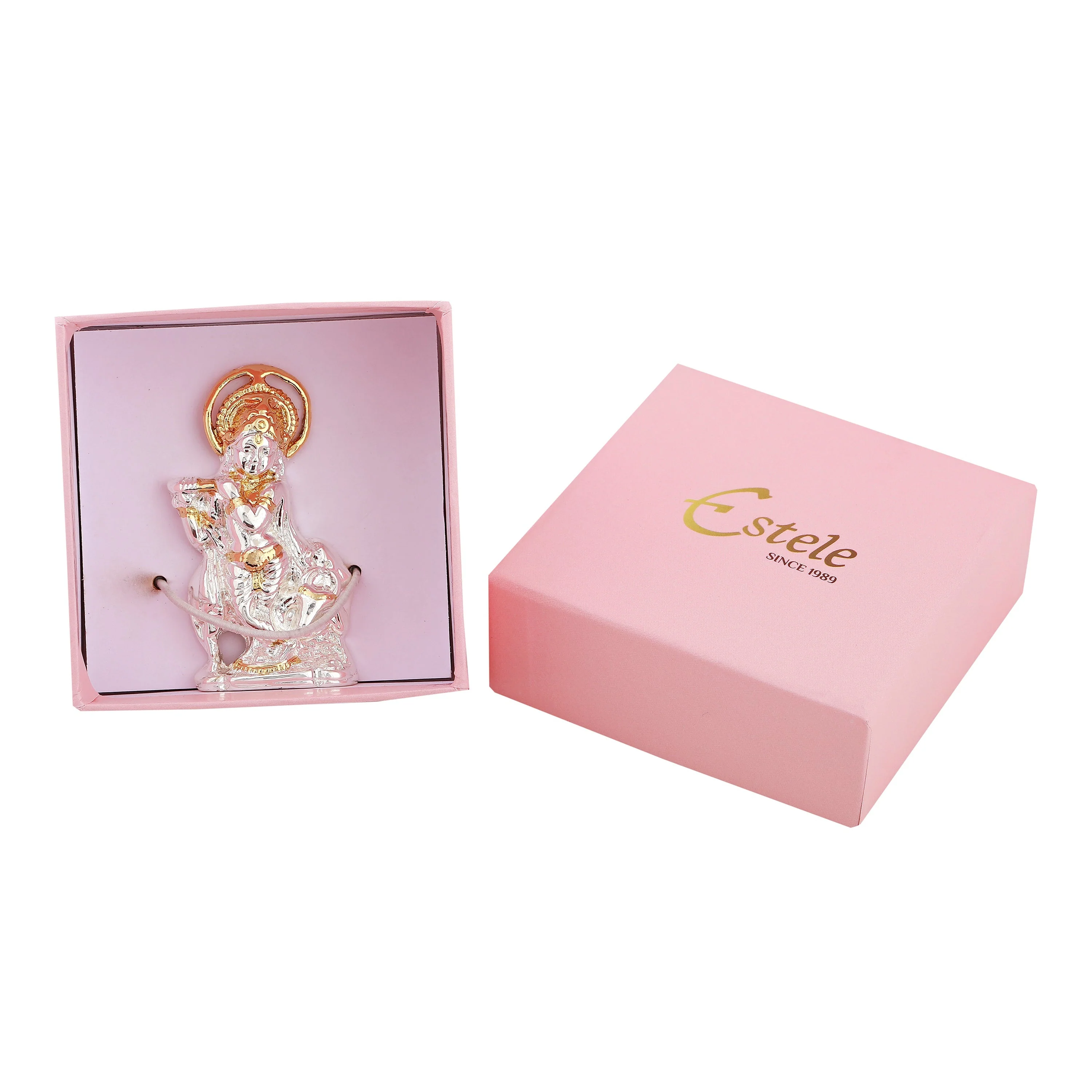 Estele Gold & Rhodium Plated Lord Krishna Idol - Image 6