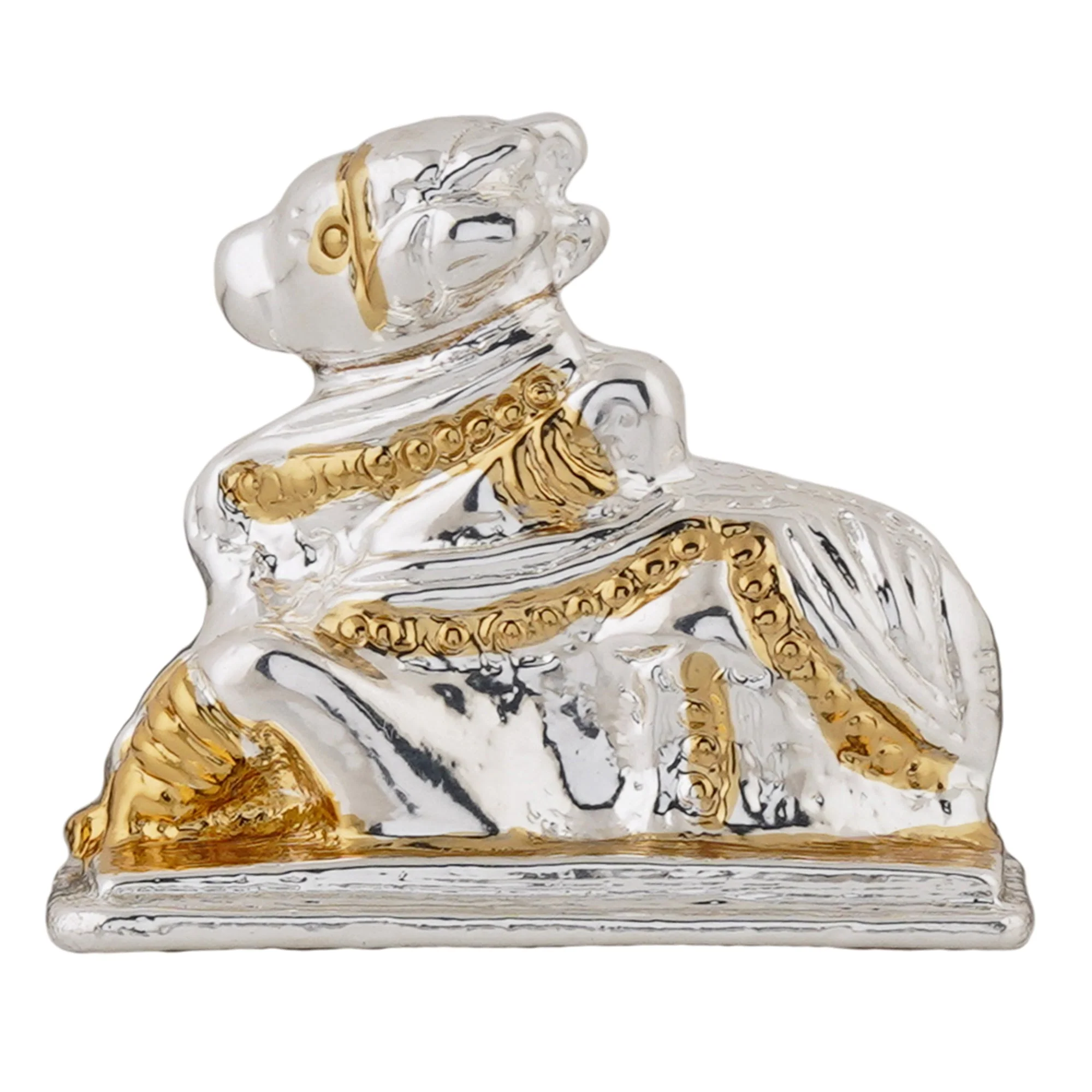 Estele Gold & Rhodium Plated Lord Nandiswara Idol - Image 4
