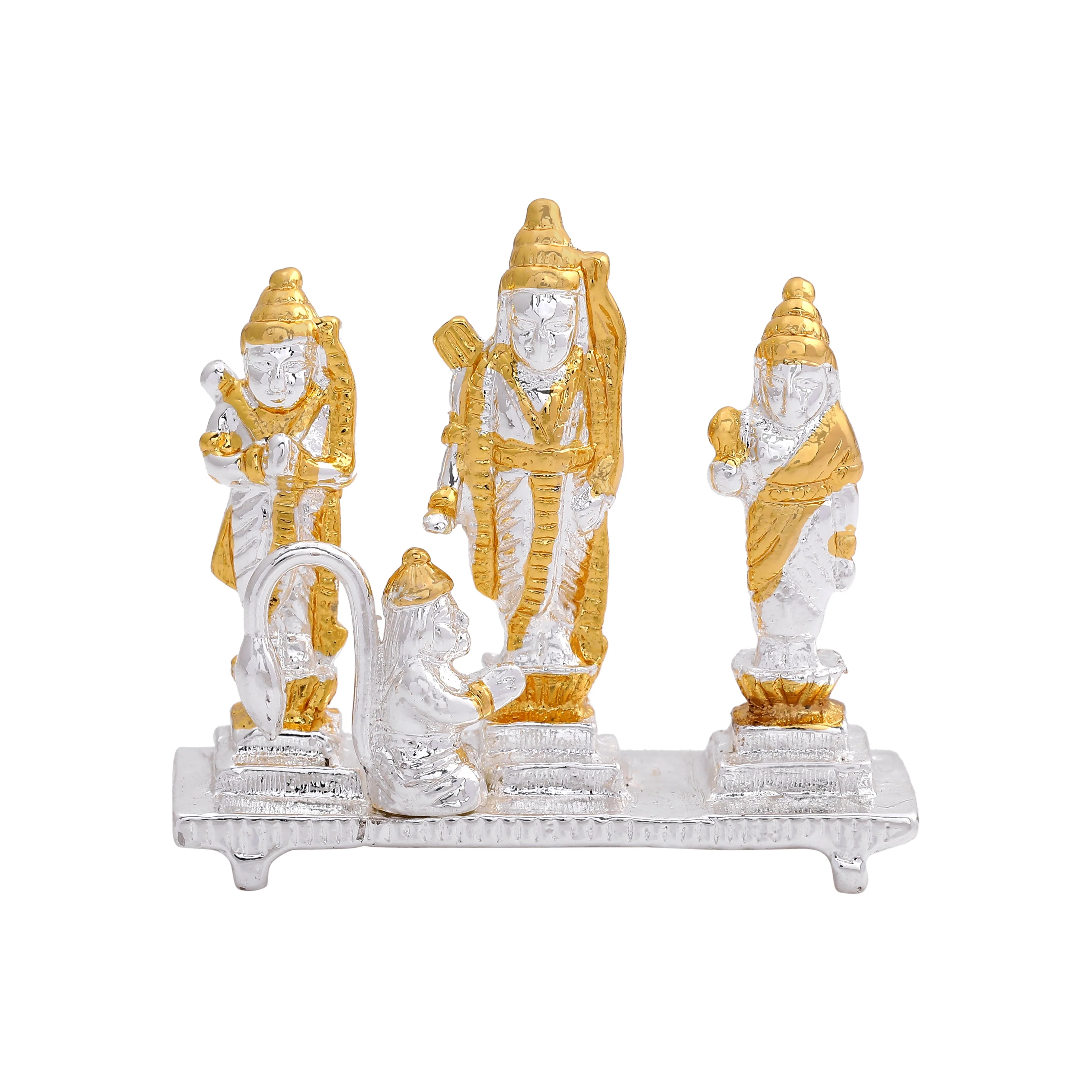 Estele Gold & Rhodium Plated Shri Ram Darbar Idols (2Tn) - Image 5