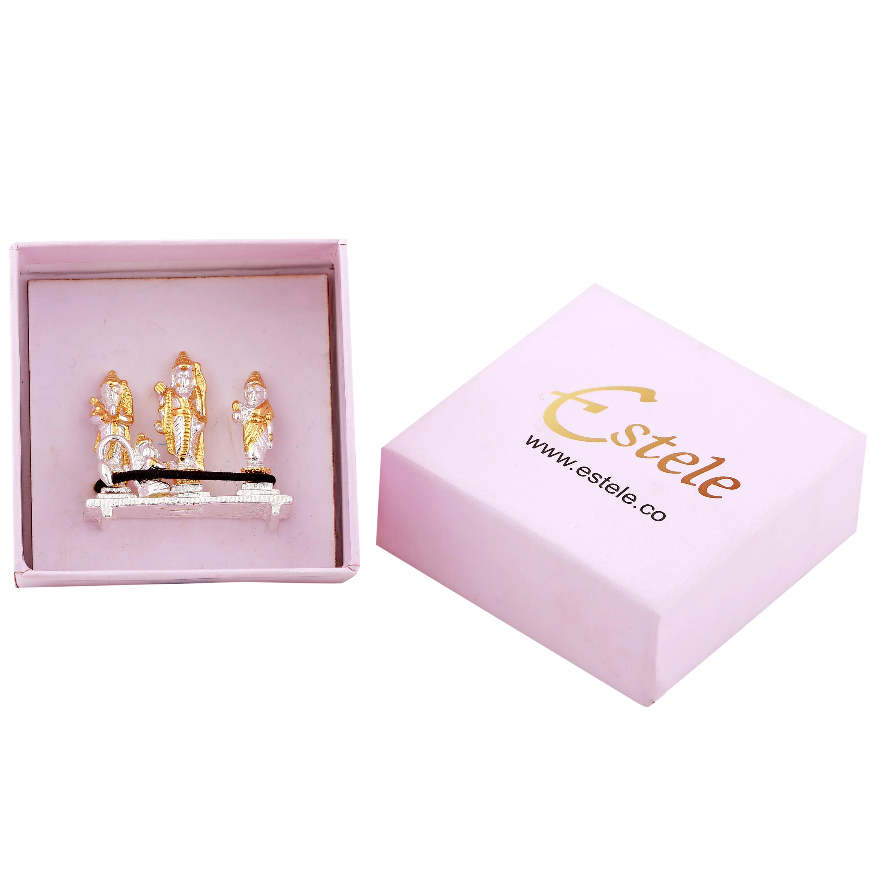 Estele Gold & Rhodium Plated Shri Ram Darbar Idols (2Tn) - Image 9