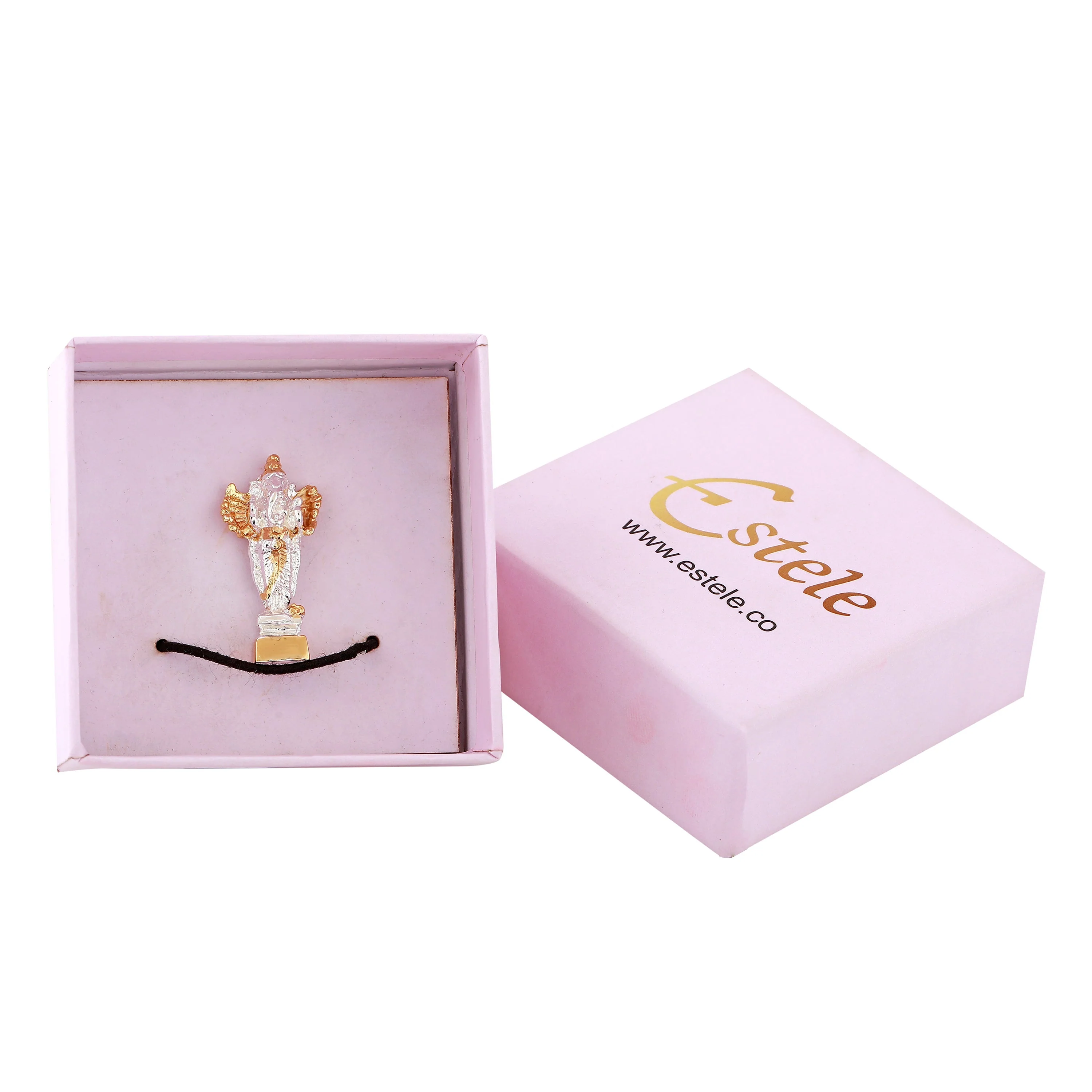 Estele Gold & Rhodium Plated Spiritual Lord Ganesh Idol - Image 7