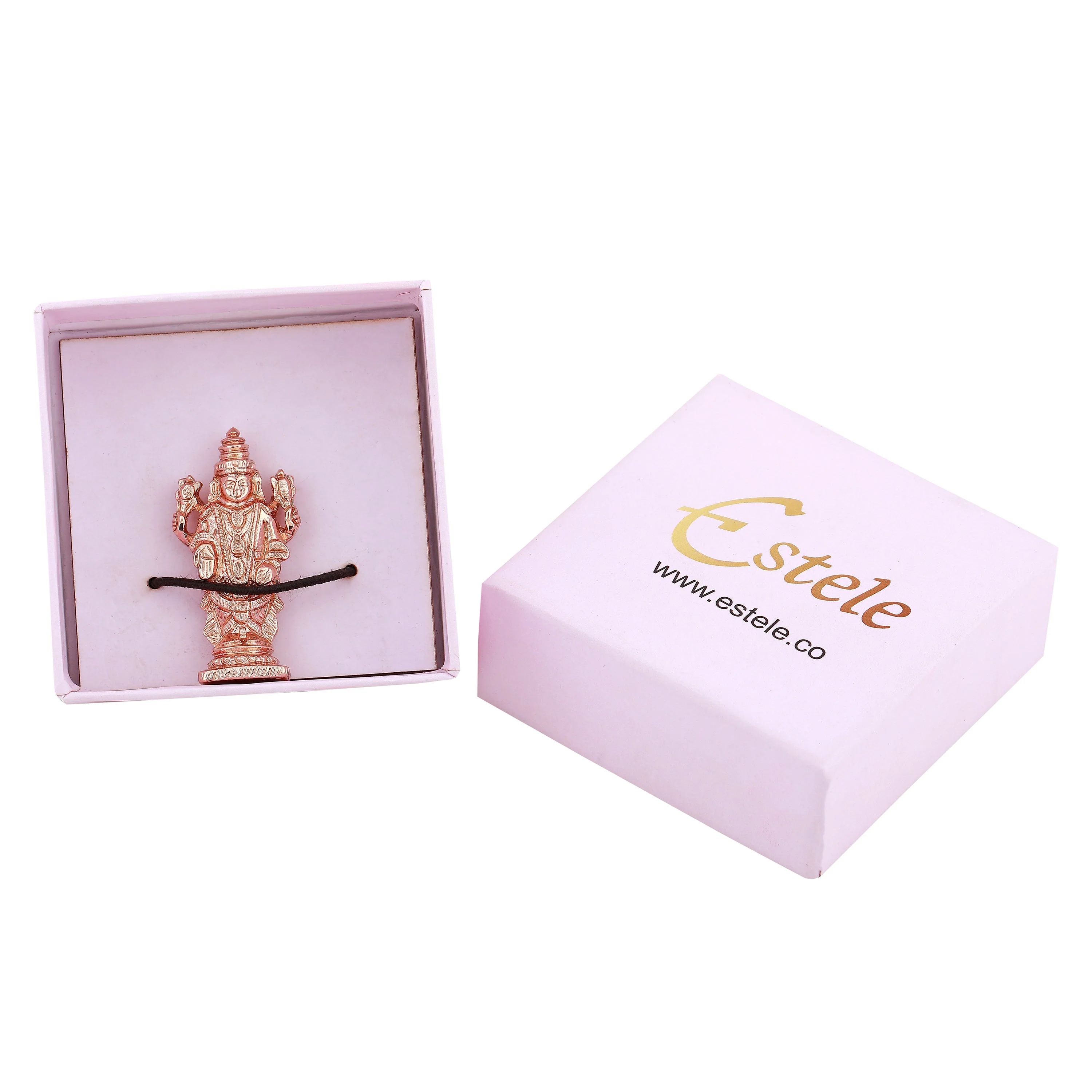 Estele Pink/ Rosegold Plated Lord Tirupati Balaji Idol Showpiece For Pooja Mandir/ Home Decorative - Image 6