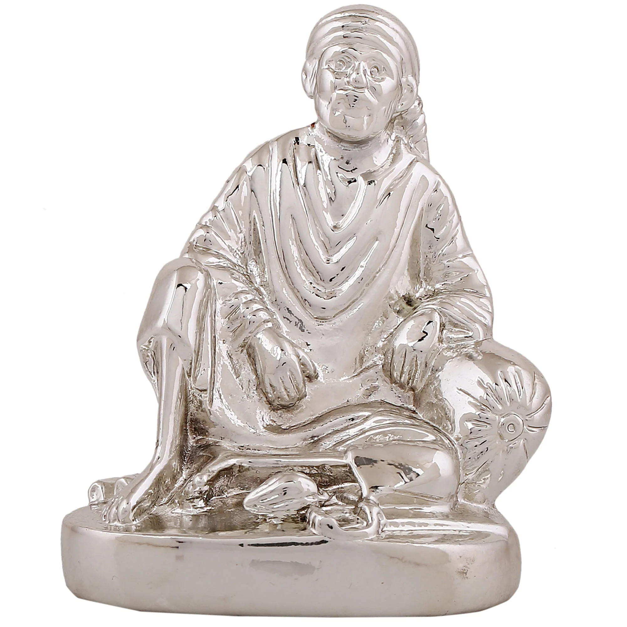 Estele Rhodium Plated Divine Lord Sai Baba Idol - Image 3
