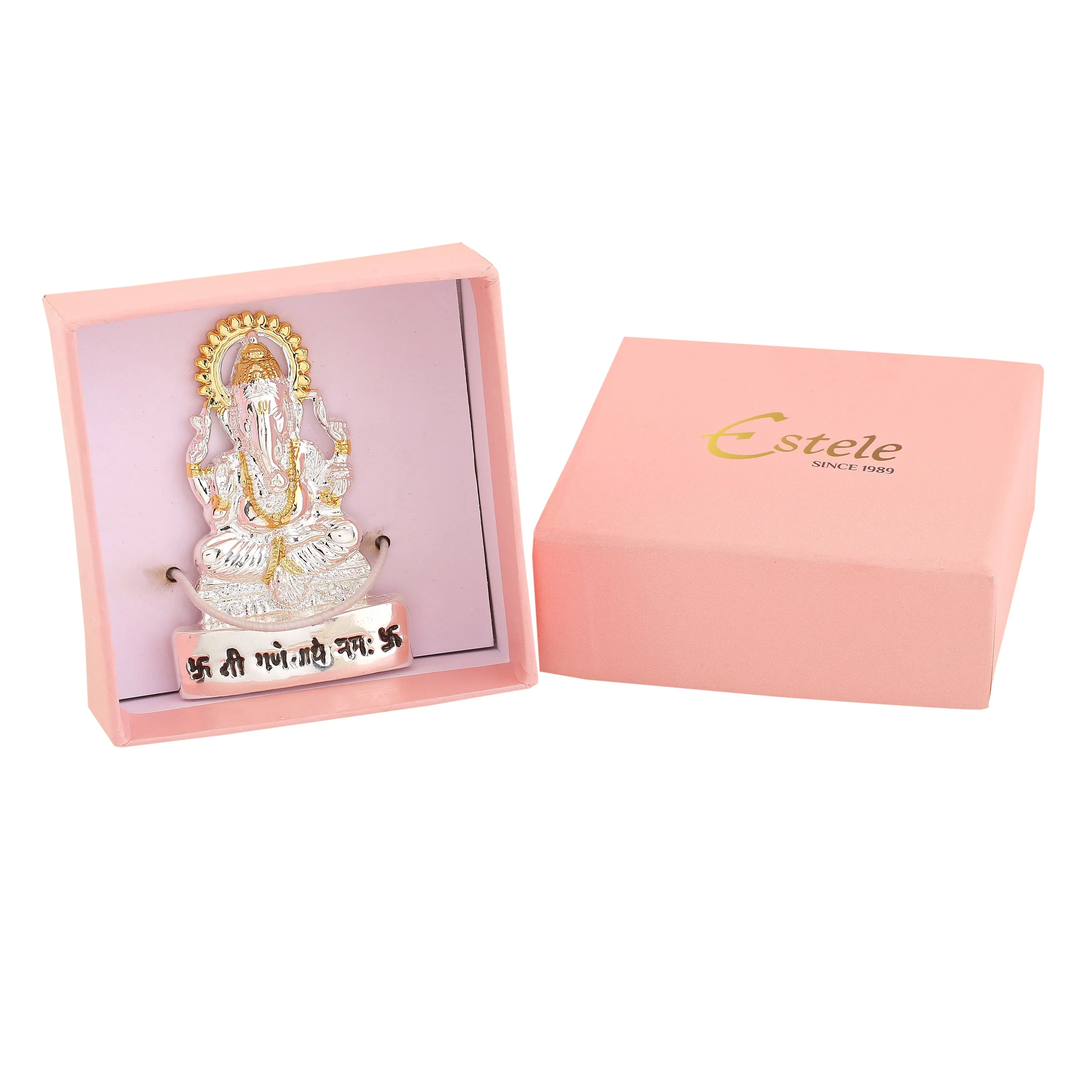 Estele Rhodium Plated Lord Ganesha Idol - Image 5