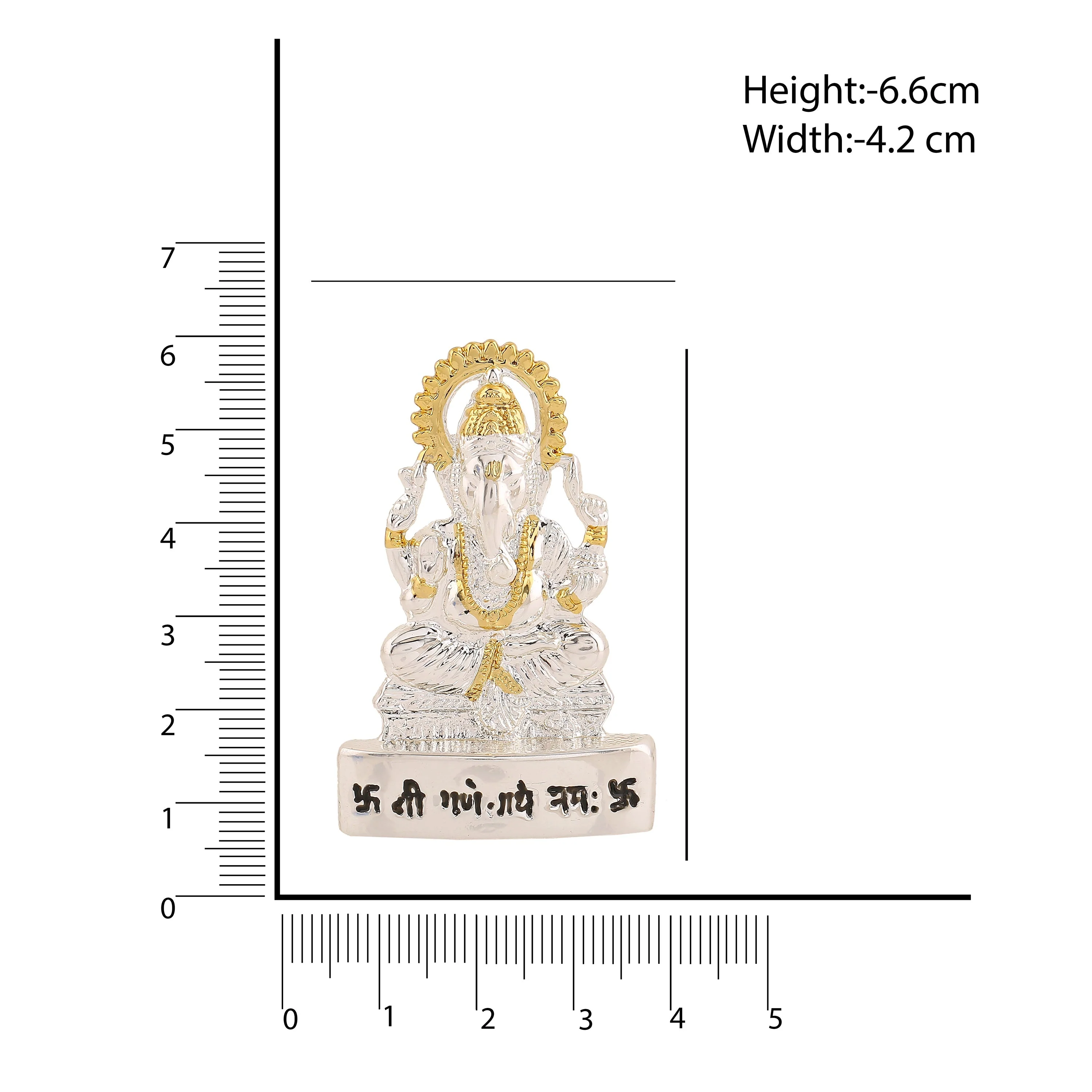 Estele Rhodium Plated Lord Ganesha Idol - Image 6