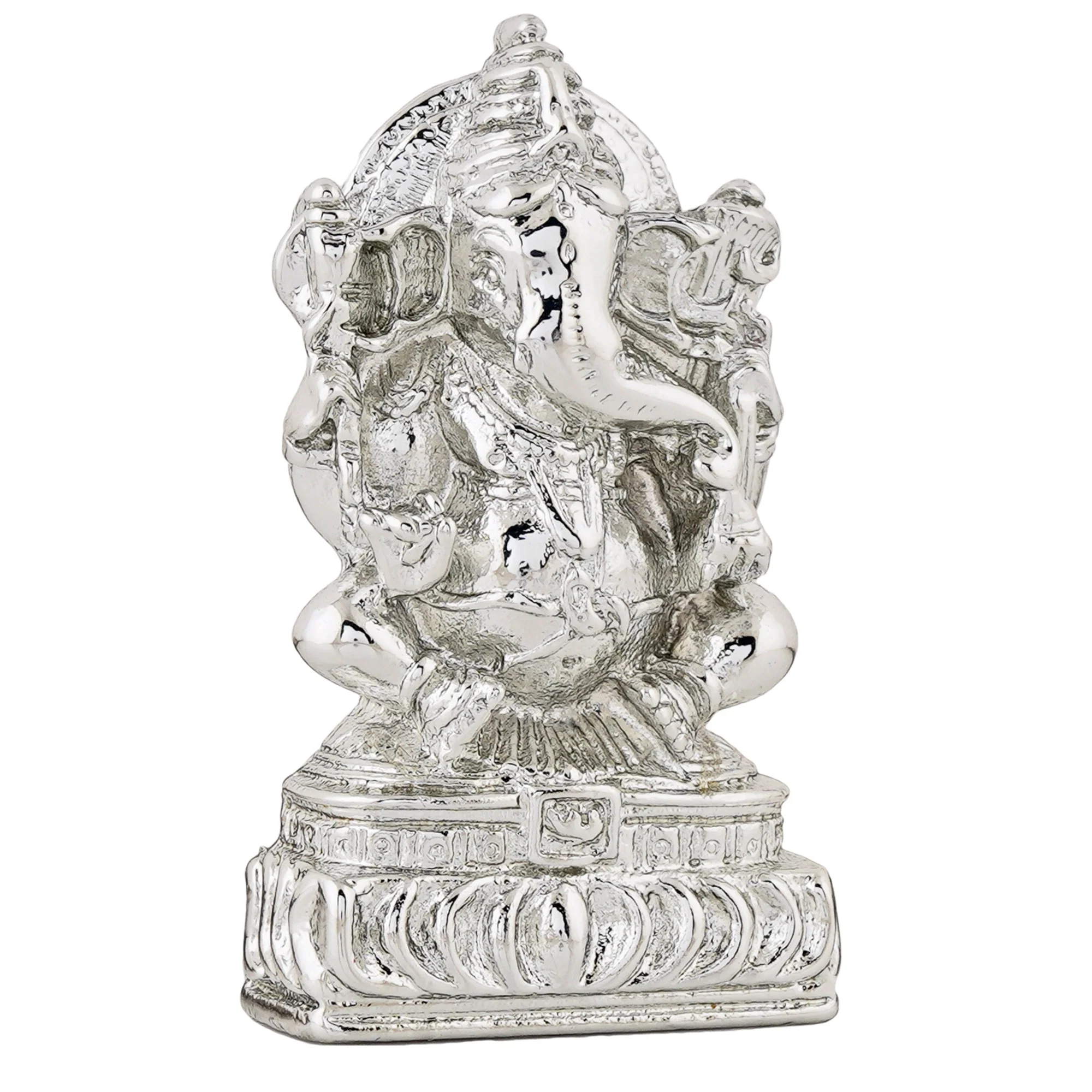 Estele Rhodium Plated Lord Ganesha Idol - Image 3