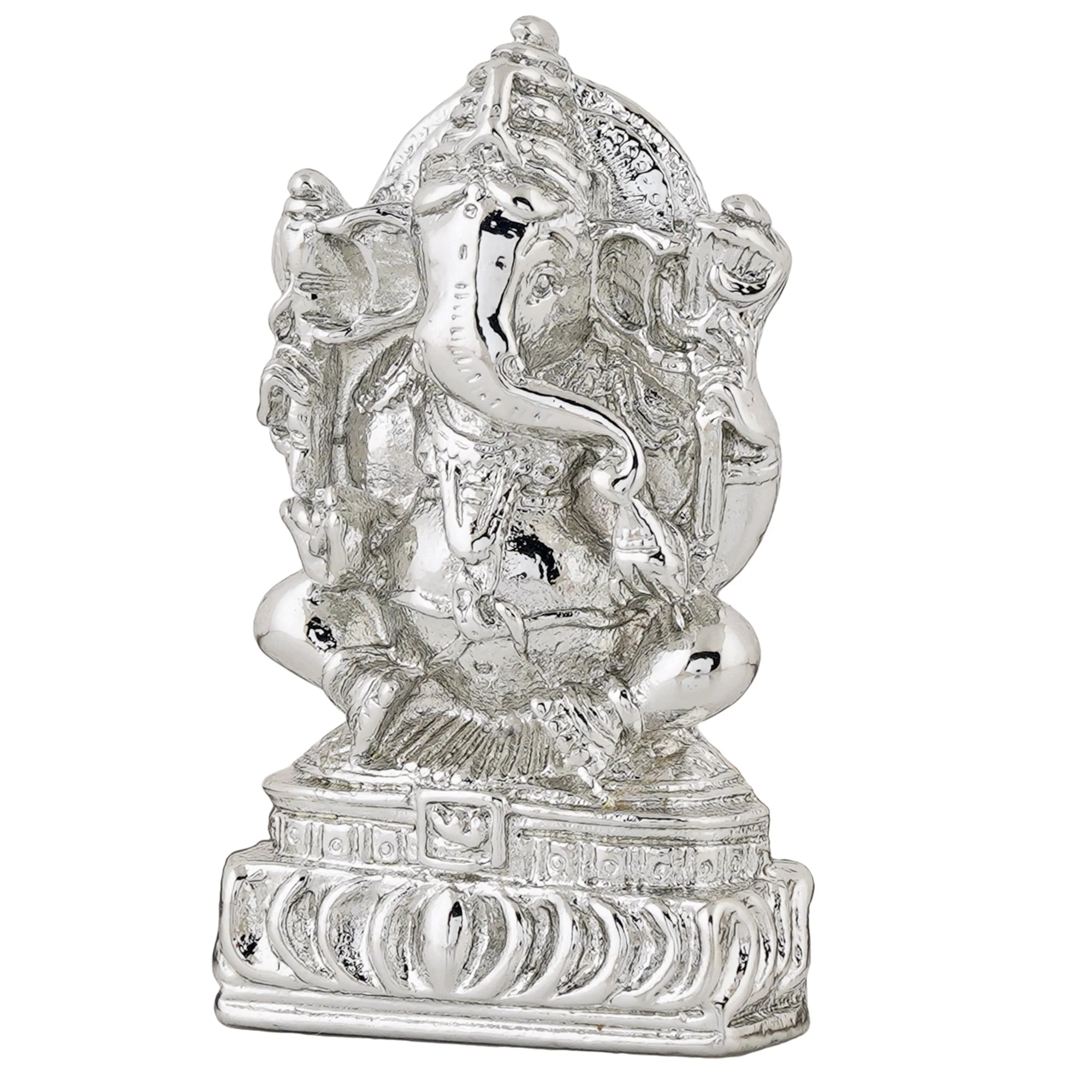 Estele Rhodium Plated Lord Ganesha Idol - Image 5