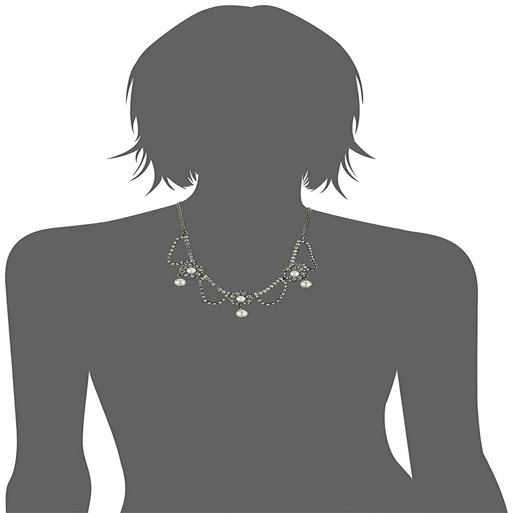 Estele Rhodium Plated Trendy Cz Diamond Designer Necklace Set For Women - Image 11