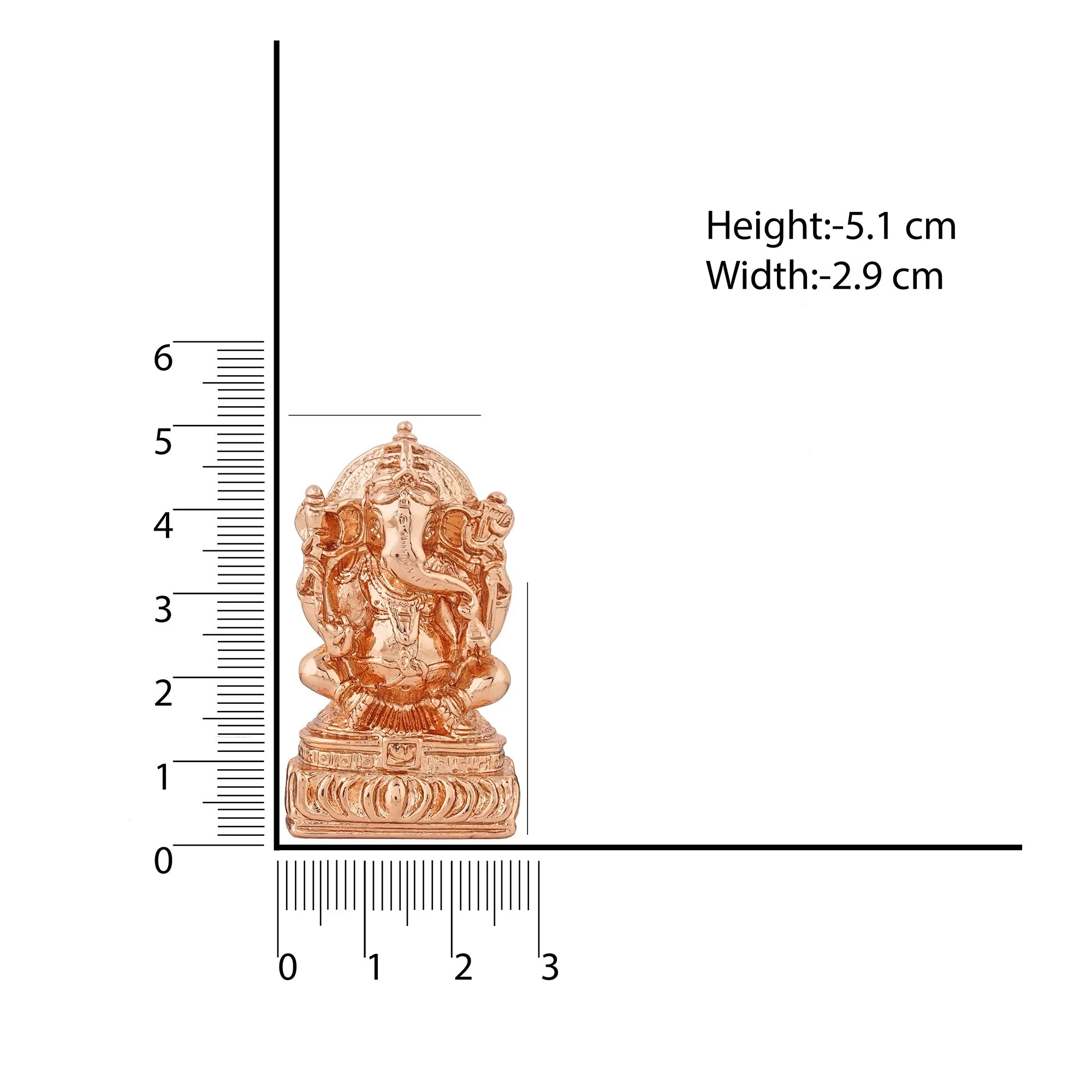 Estele Rose Gold Plated Lord Ganesha Idol - Image 6