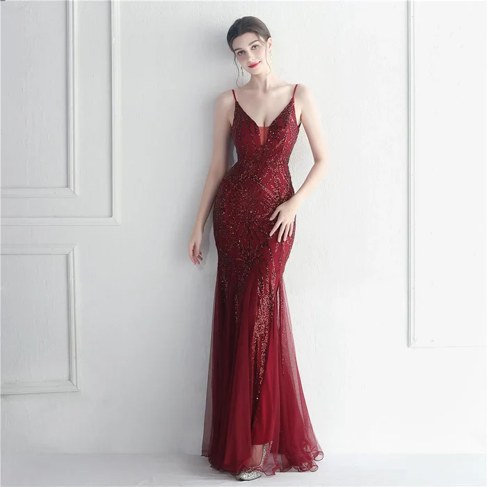 Evelyn Gauze Sequin Gown - Image 3