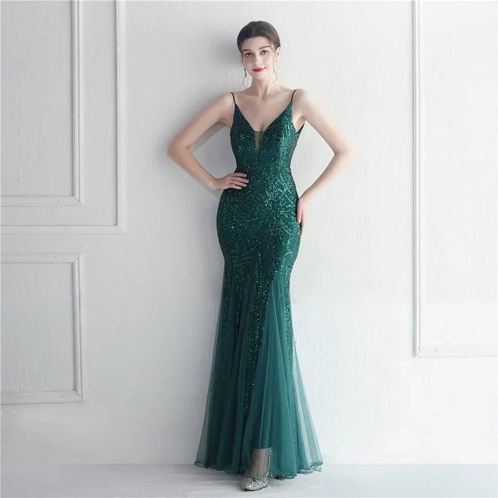 Evelyn Gauze Sequin Gown - Image 4