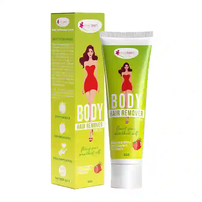 everteen Body Hair Remover Cream for Women enriched with Strawberry, Vitamin E, Almond Oil and Allantoin - 50g - Image 7