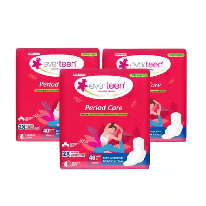 everteen Period Care Soft XL Sanitary Pads with Neem Safflower For Medium Flow in Women - Image 16