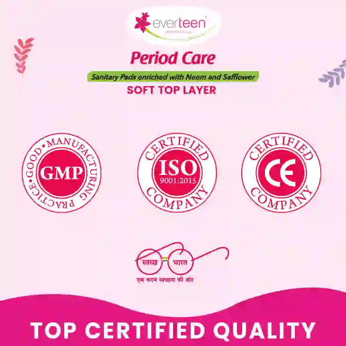 everteen Period Care Soft XL Sanitary Pads with Neem Safflower For Medium Flow in Women - Image 5