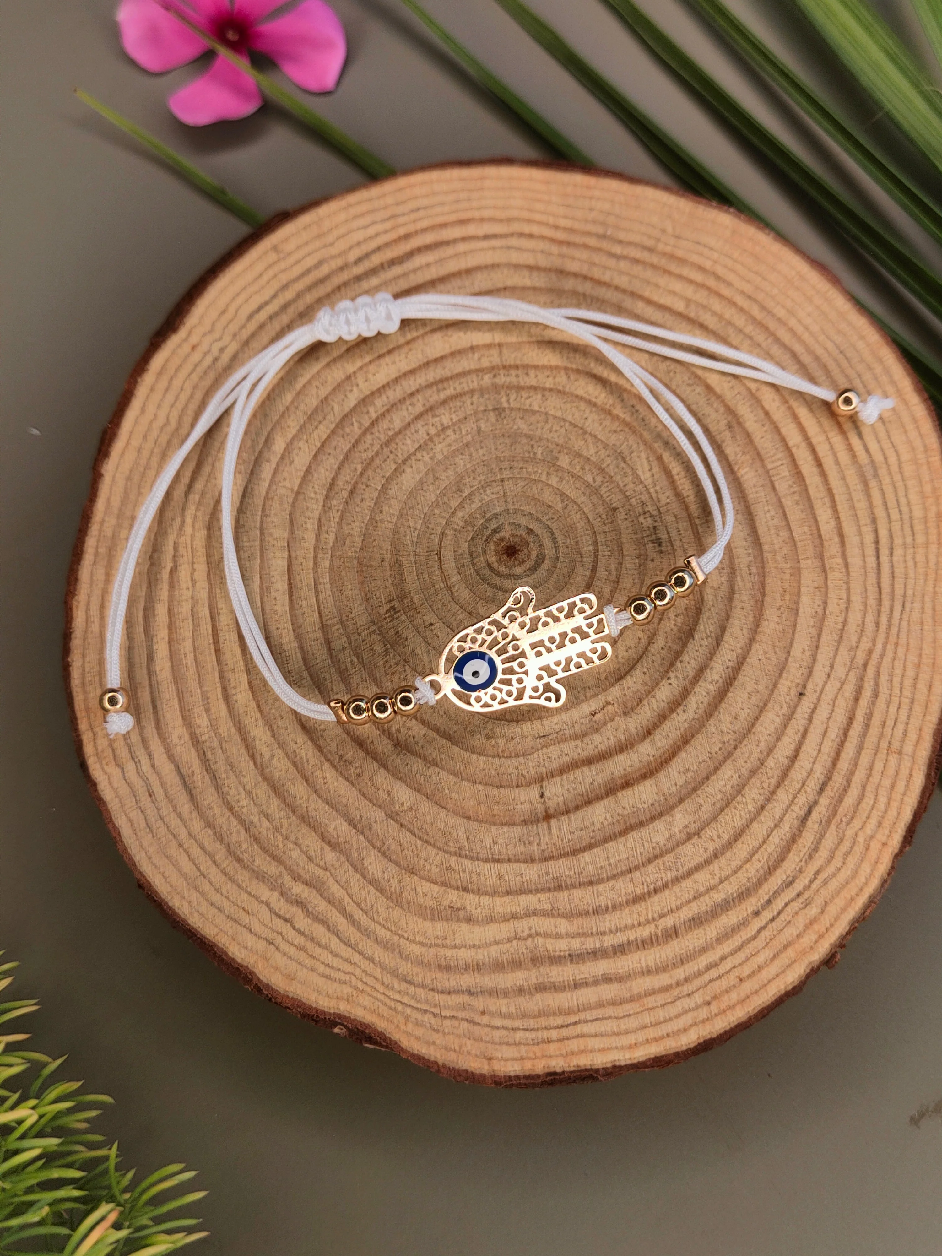 Evil Eye Woven Elegant Rakhi in Blessing Hands - Image 4