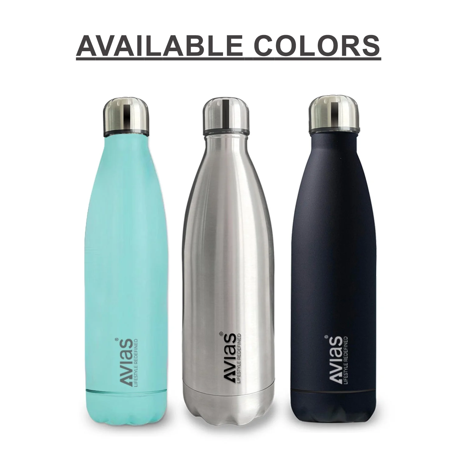 Evita premium stainless steel Vacuum Insulated Flask Water Bottle| 1 Litre/ 750ml | Silver - Image 8