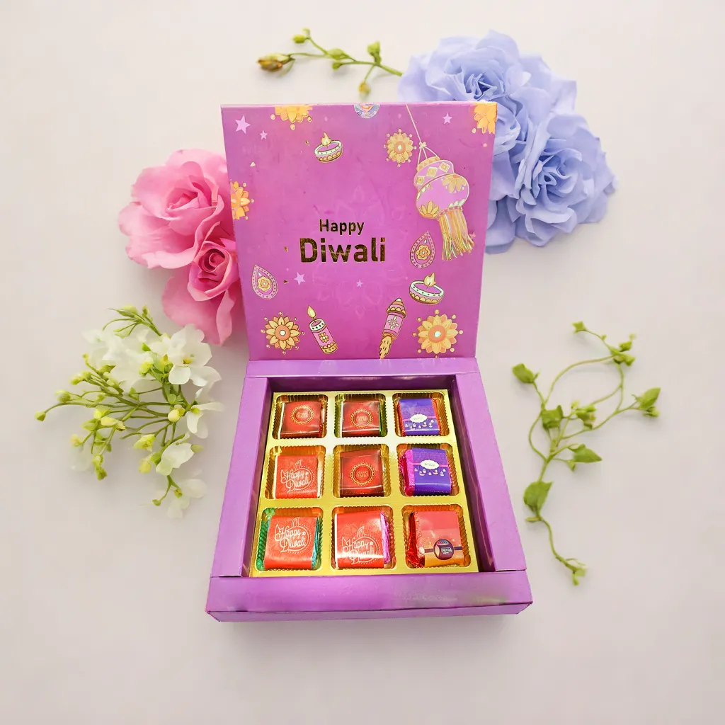 Exclusive Diwali Gift Assorted Chocolate Cubes - Happy Diwali - Image 2
