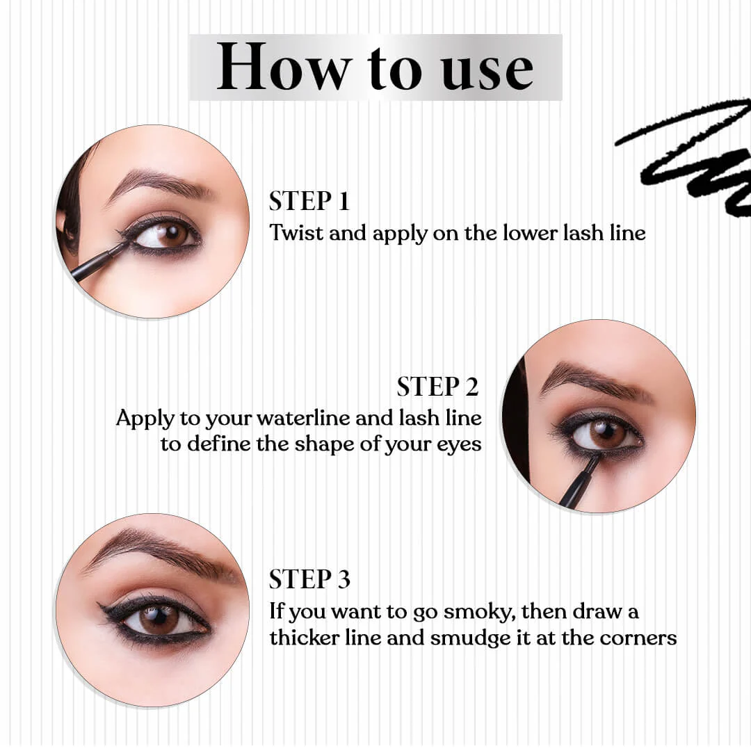 Eye Lock Intense Gel Kajal | Long-Lasting, Waterproof & Smudge-Proof - Image 5