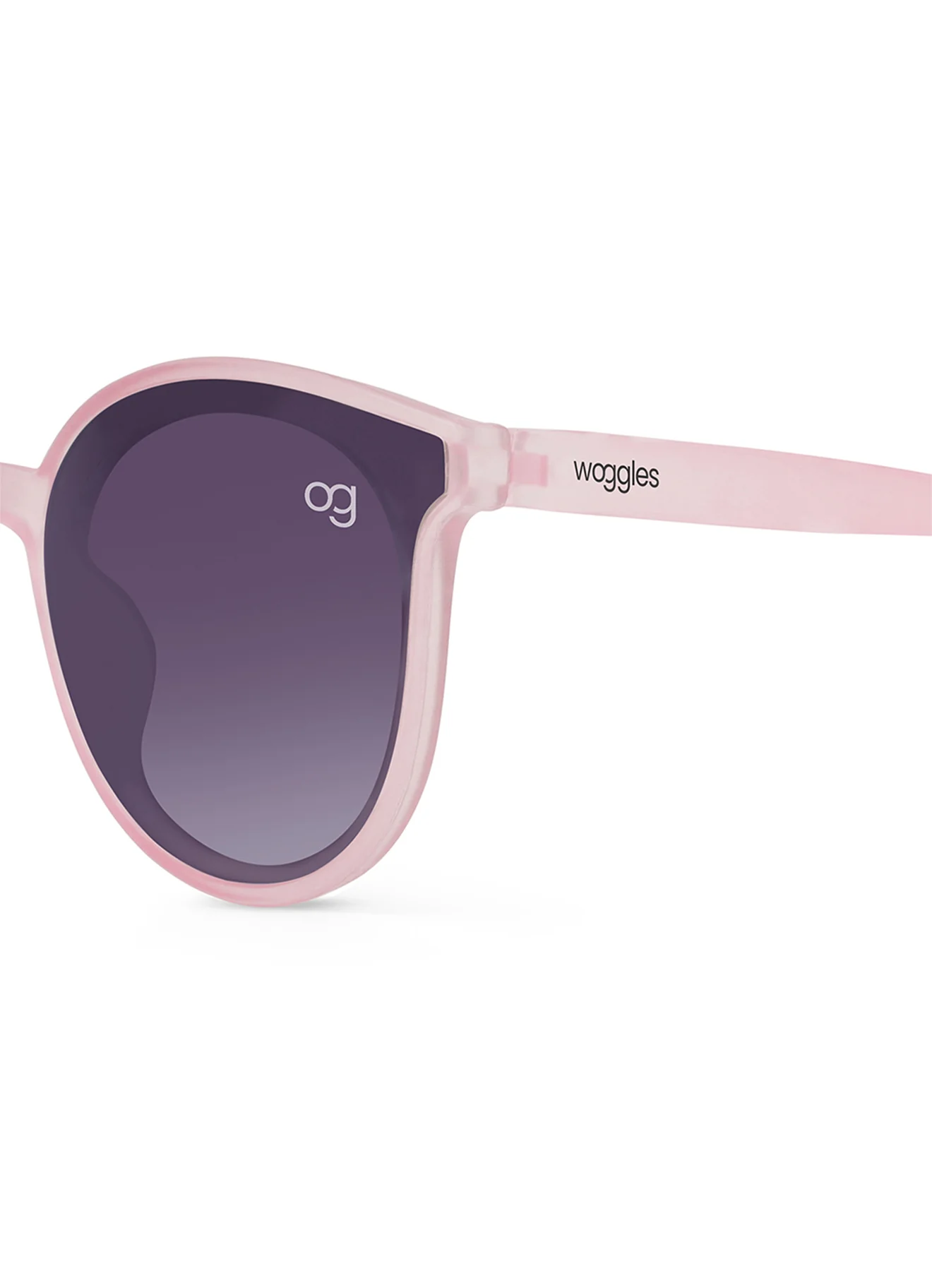Eyeshield Light Pink Round Kids Sunglasses - Image 3