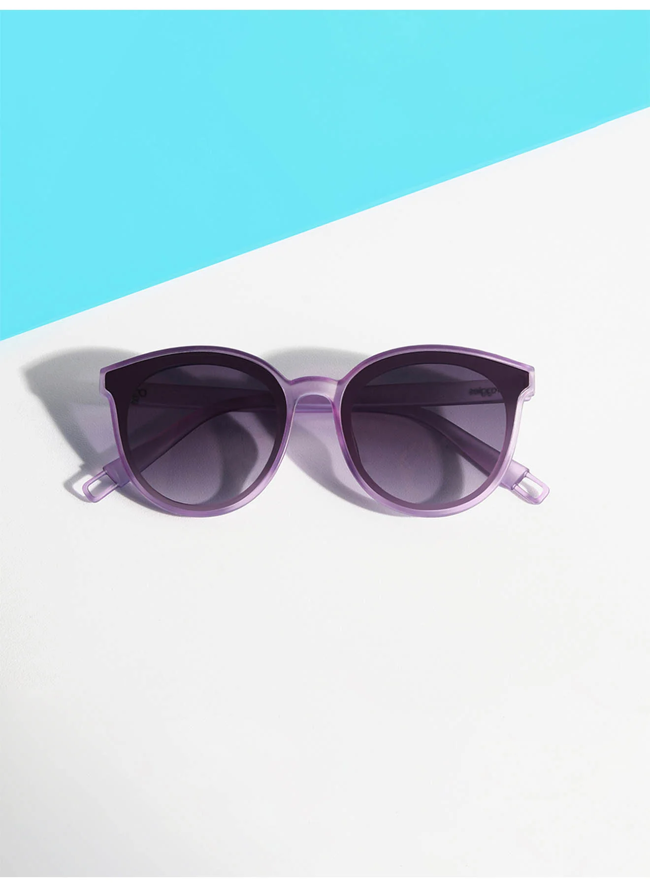 Eyeshield Light Pink Round Kids Sunglasses - Image 9
