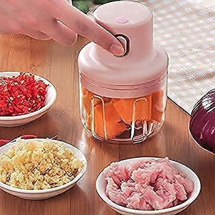 EZChop: Rechargeable Mini Electric Chopper for Vegetables, Fruits & Garlic with USB Charging & Portable Food Processor Design - Image 2
